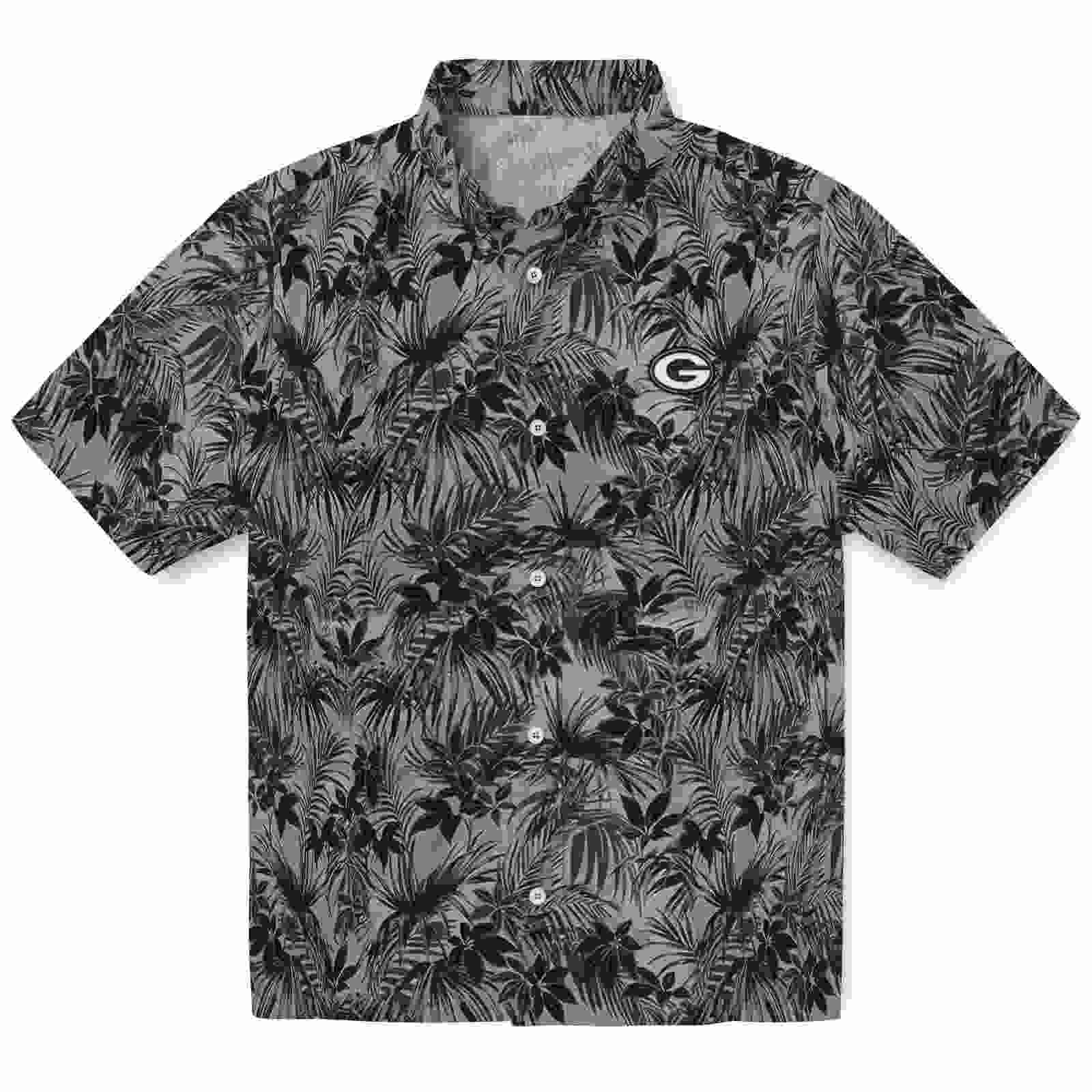 Green Bay Packers Leafy Pattern Green Hawaiian Shirt