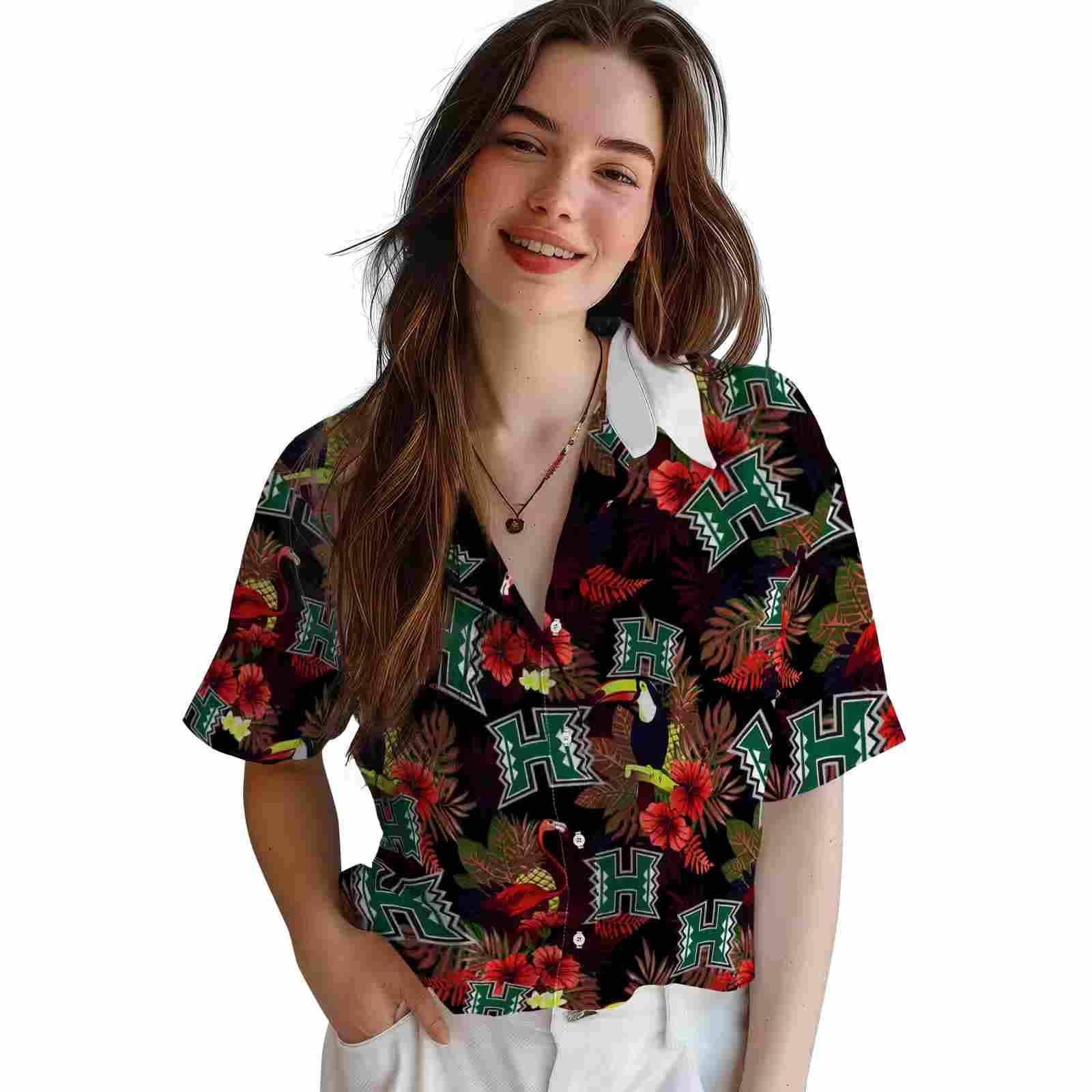 hawaii rainbow warriors floral toucan green red hawaiian shirt latest model