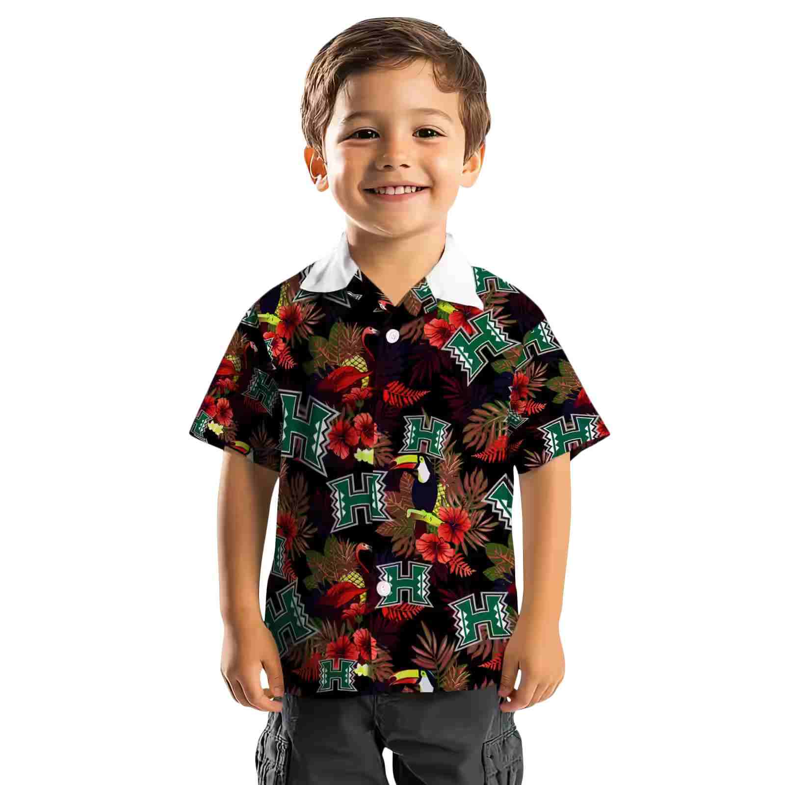 hawaii rainbow warriors floral toucan green red hawaiian shirt top rated