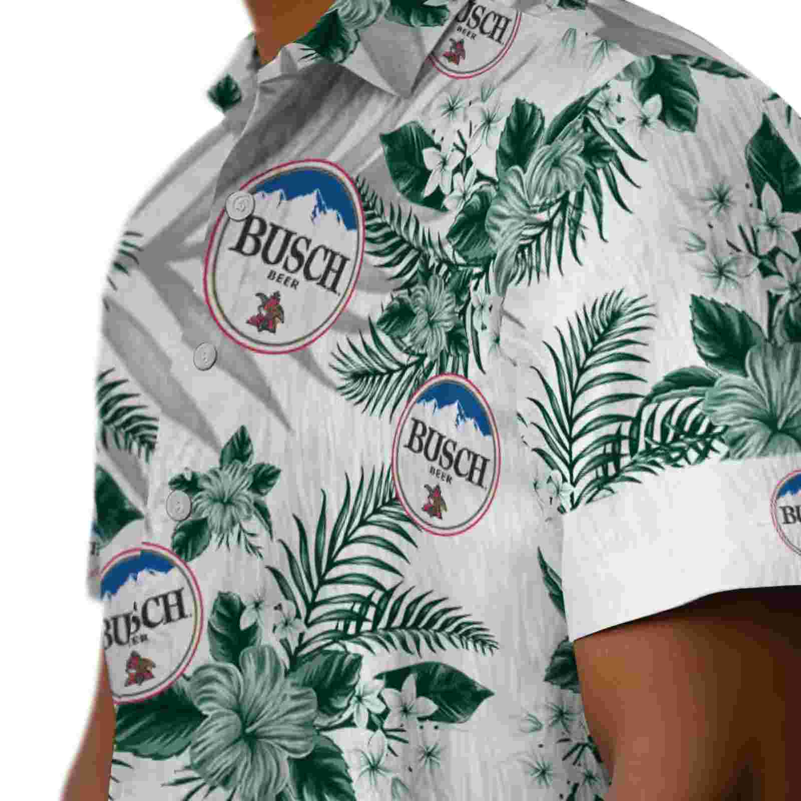 hawaii rainbow warriors hibiscus palm leaves green white hawaiian shirt trendy