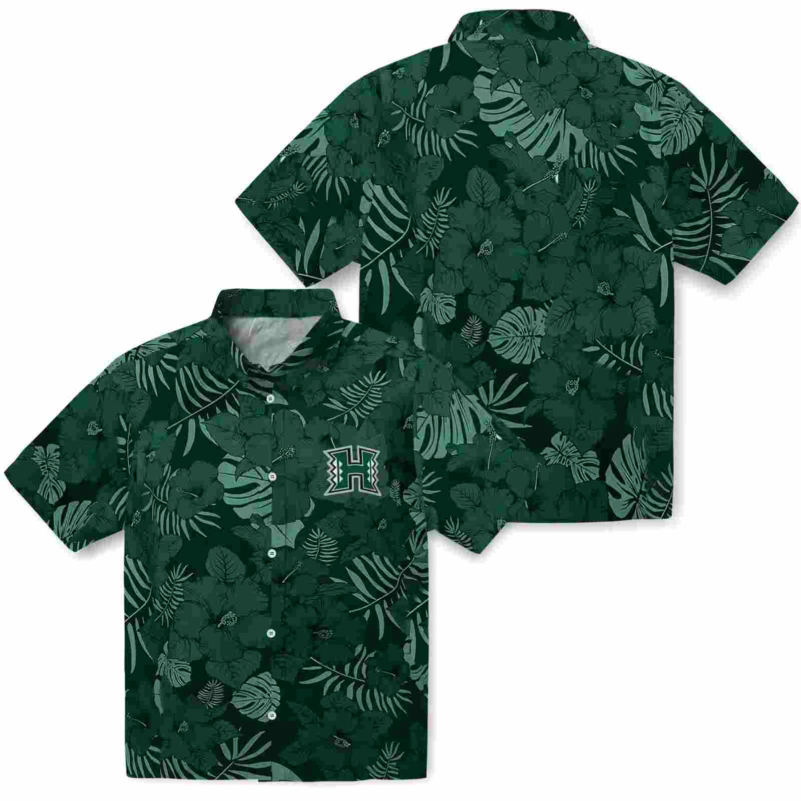 hawaii rainbow warriors jungle vibes green hawaiian shirt high quality