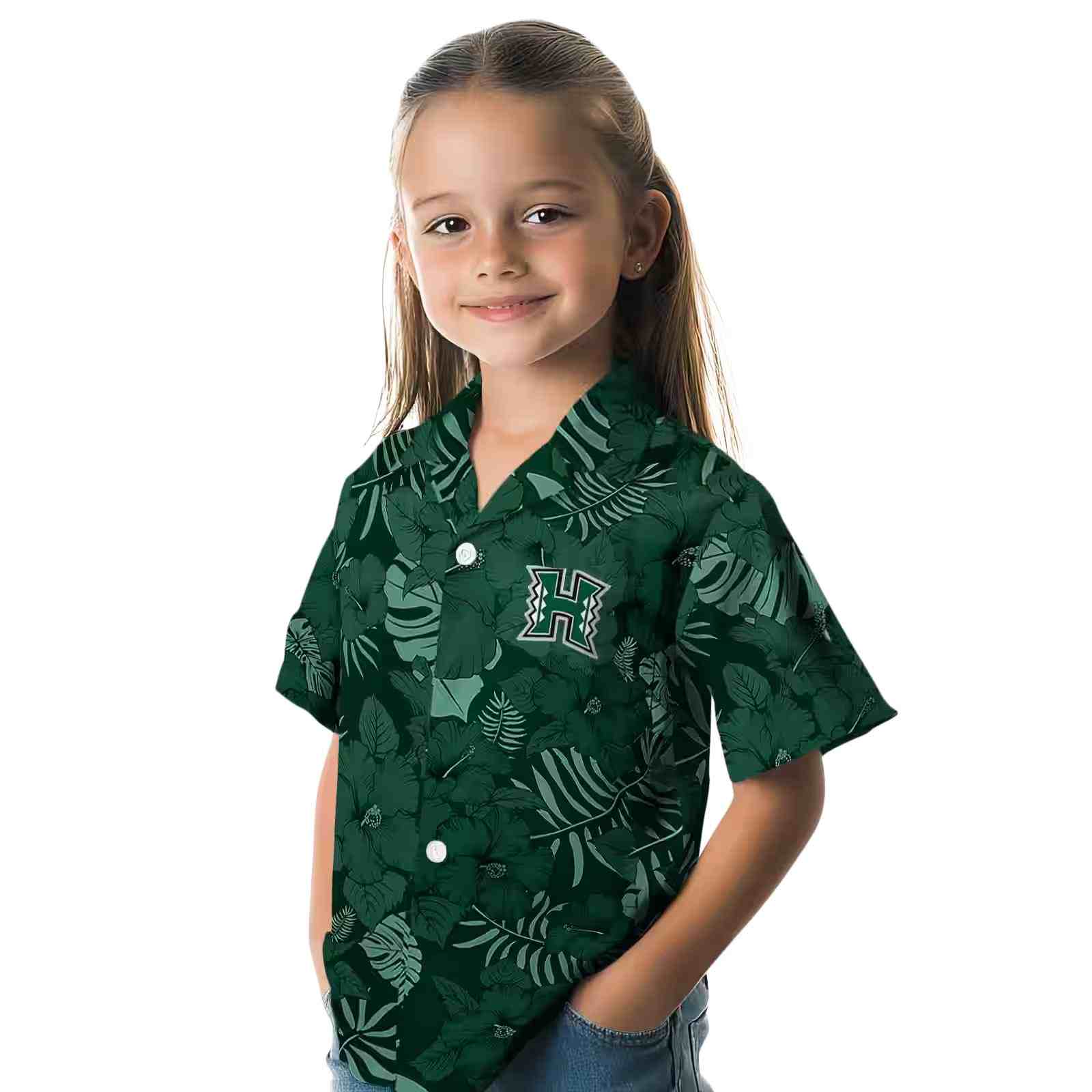 hawaii rainbow warriors jungle vibes green hawaiian shirt premium grade