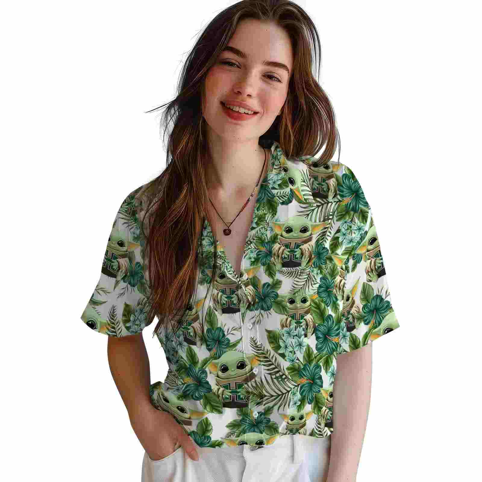 hawaii rainbow warriors tropical yoda green hawaiian shirt latest model