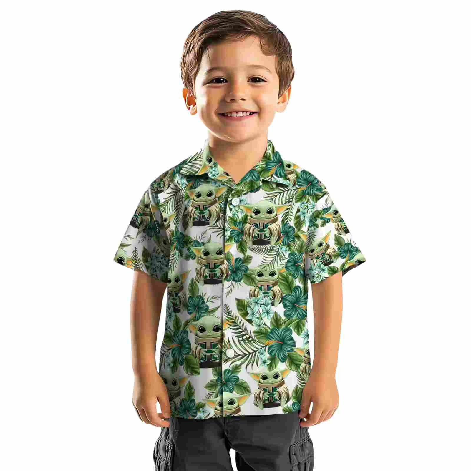 hawaii rainbow warriors tropical yoda green hawaiian shirt top rated