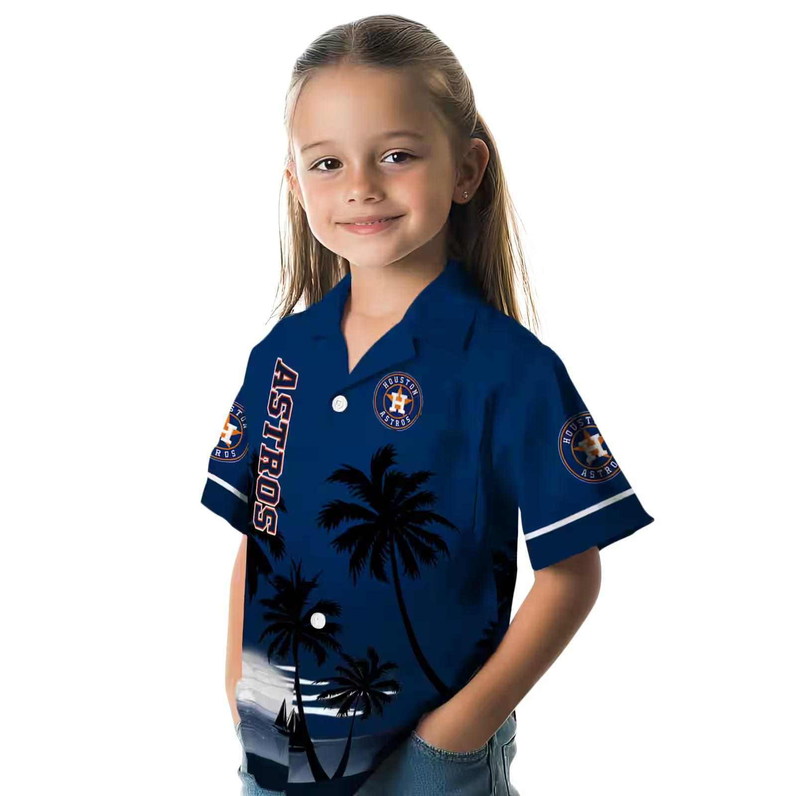 houston astros beach sunset blue black hawaiian shirt premium grade