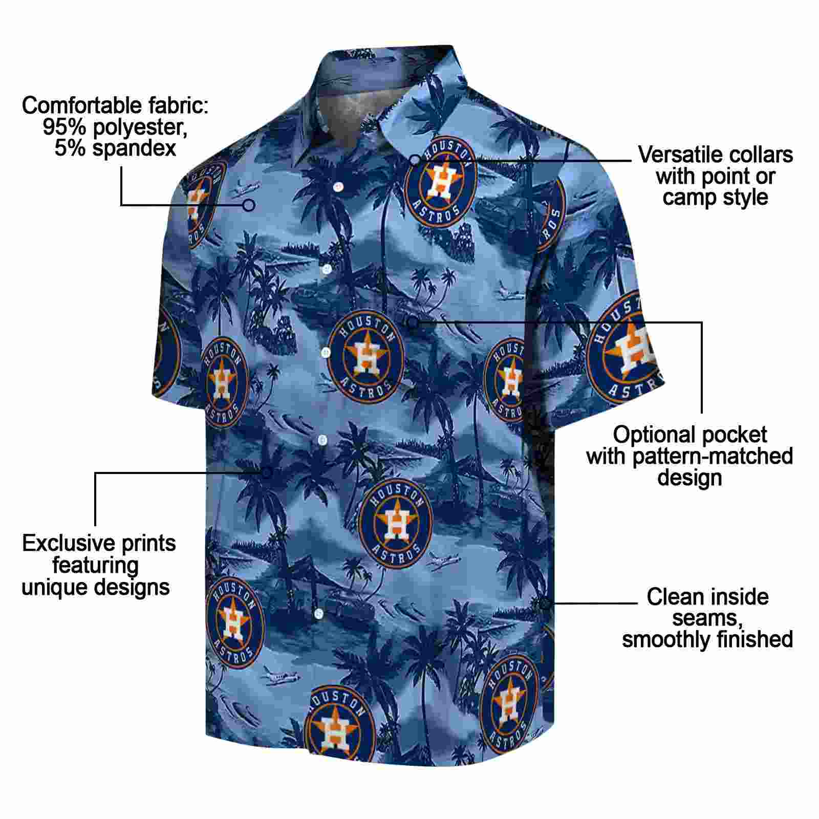 houston astros coastal palms blue hawaiian shirt new arrival