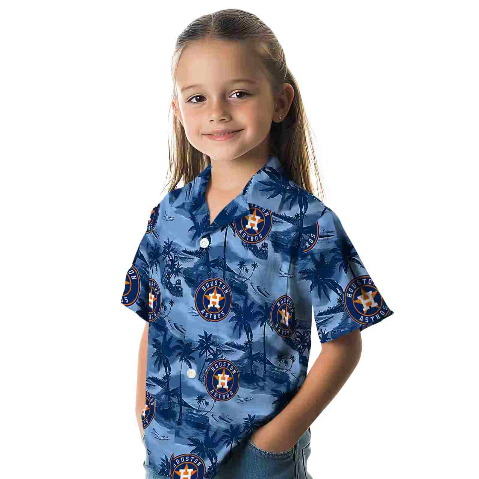 houston astros coastal palms blue hawaiian shirt premium grade