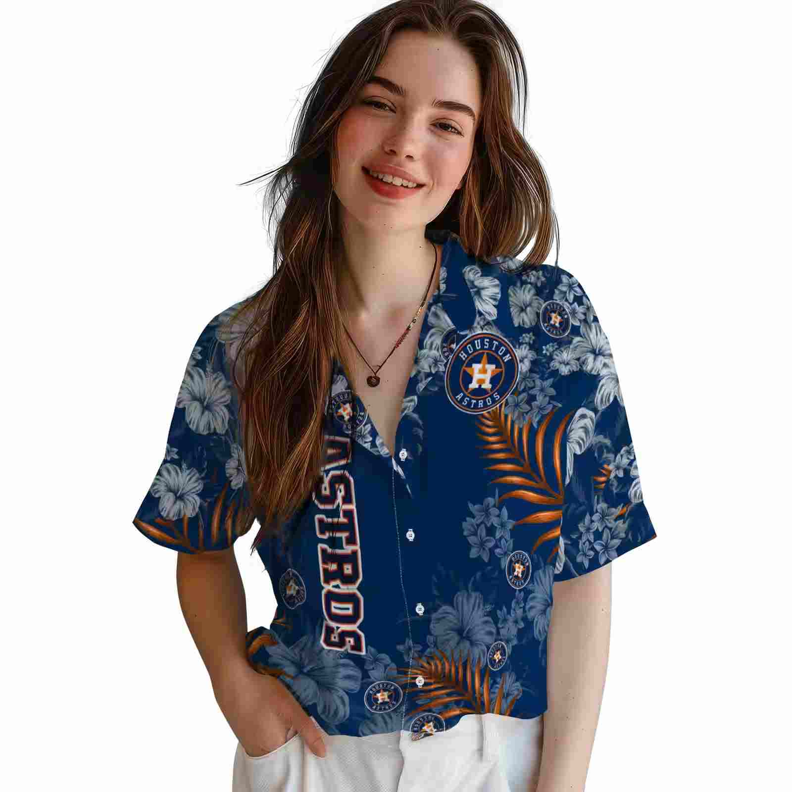 houston astros hibiscus print blue hawaiian shirt latest model