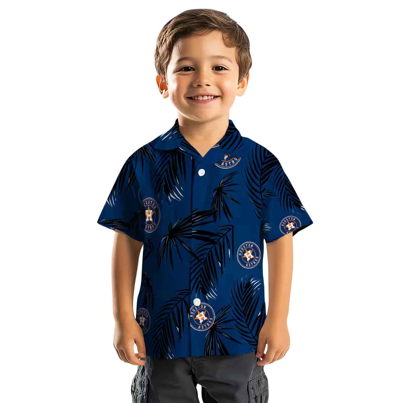 houston astros palm leaf blue hawaiian shirt top rated