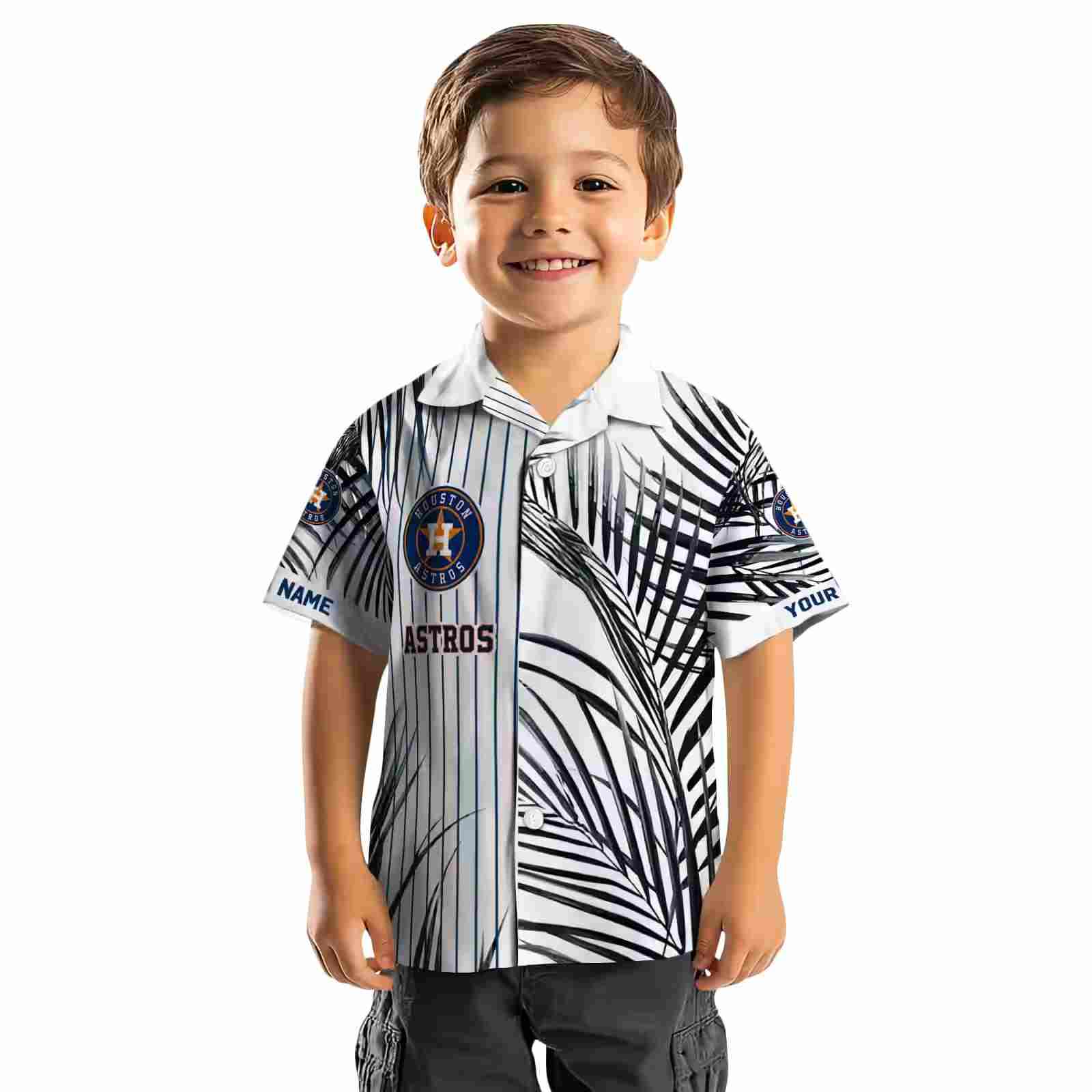 houston astros palm stripes blue black white hawaiian shirt top rated