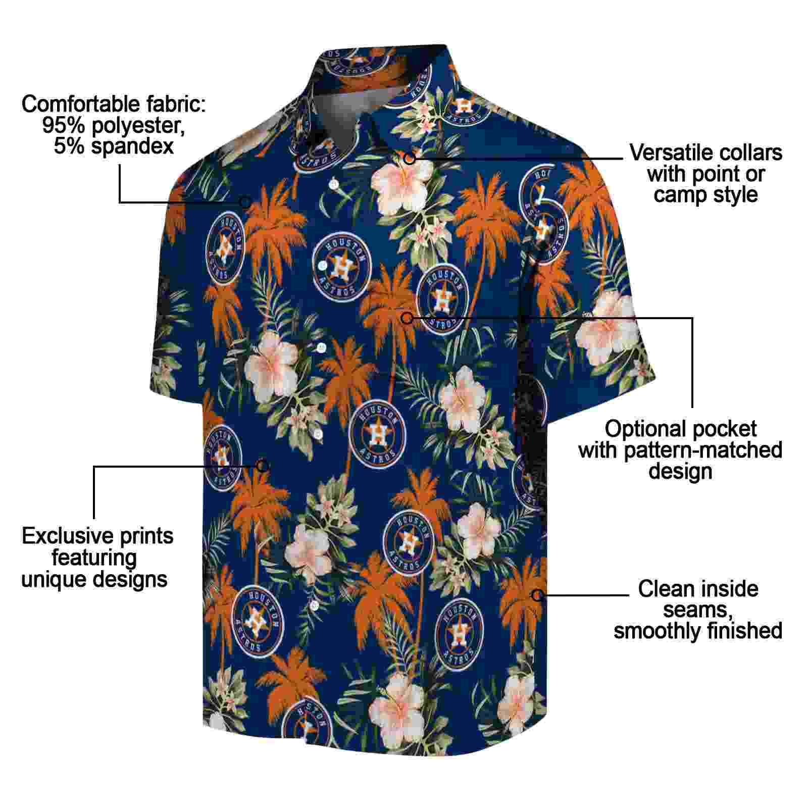 houston astros palm tree flower blue hawaiian shirt new arrival