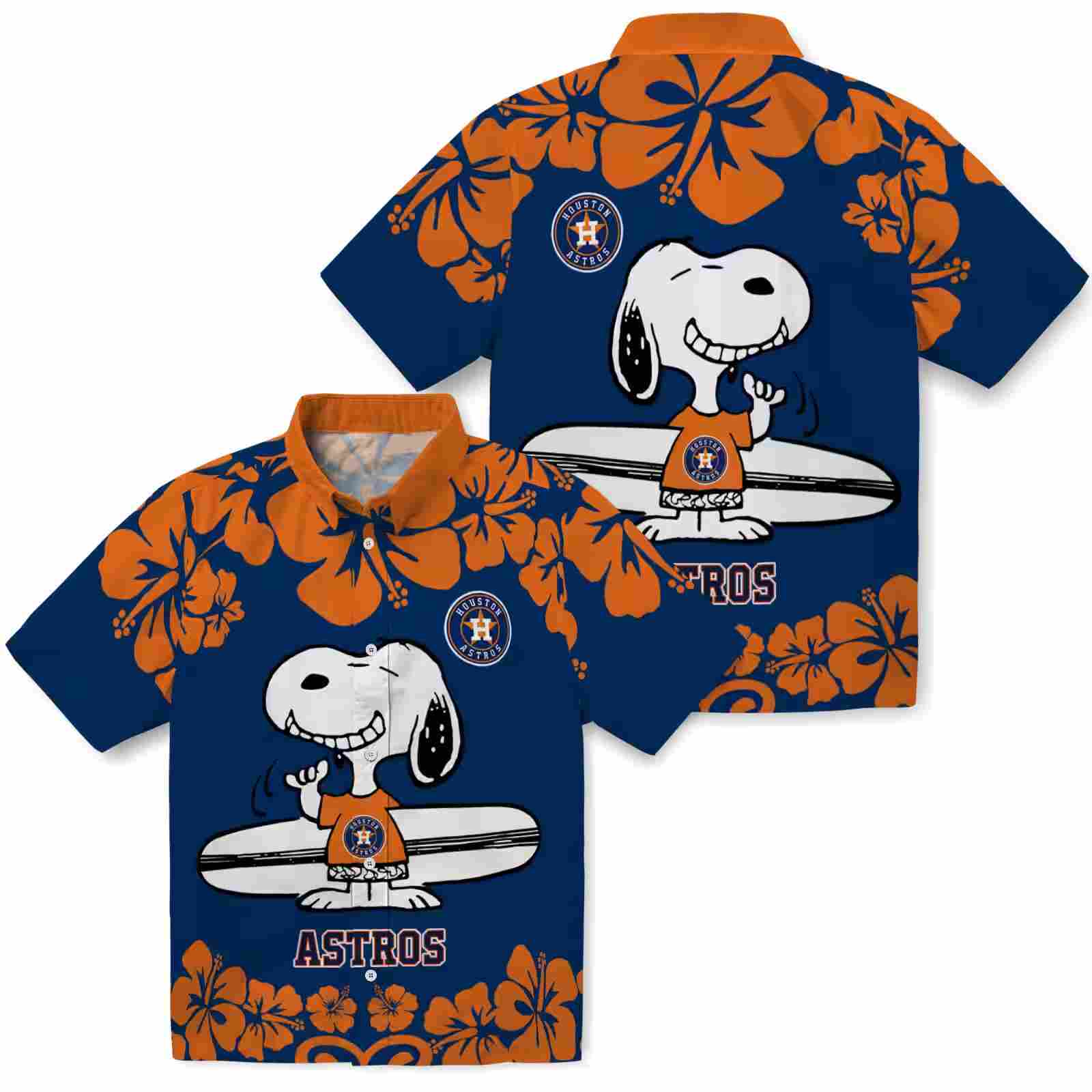 houston astros snoopy surf blue white hawaiian shirt high quality