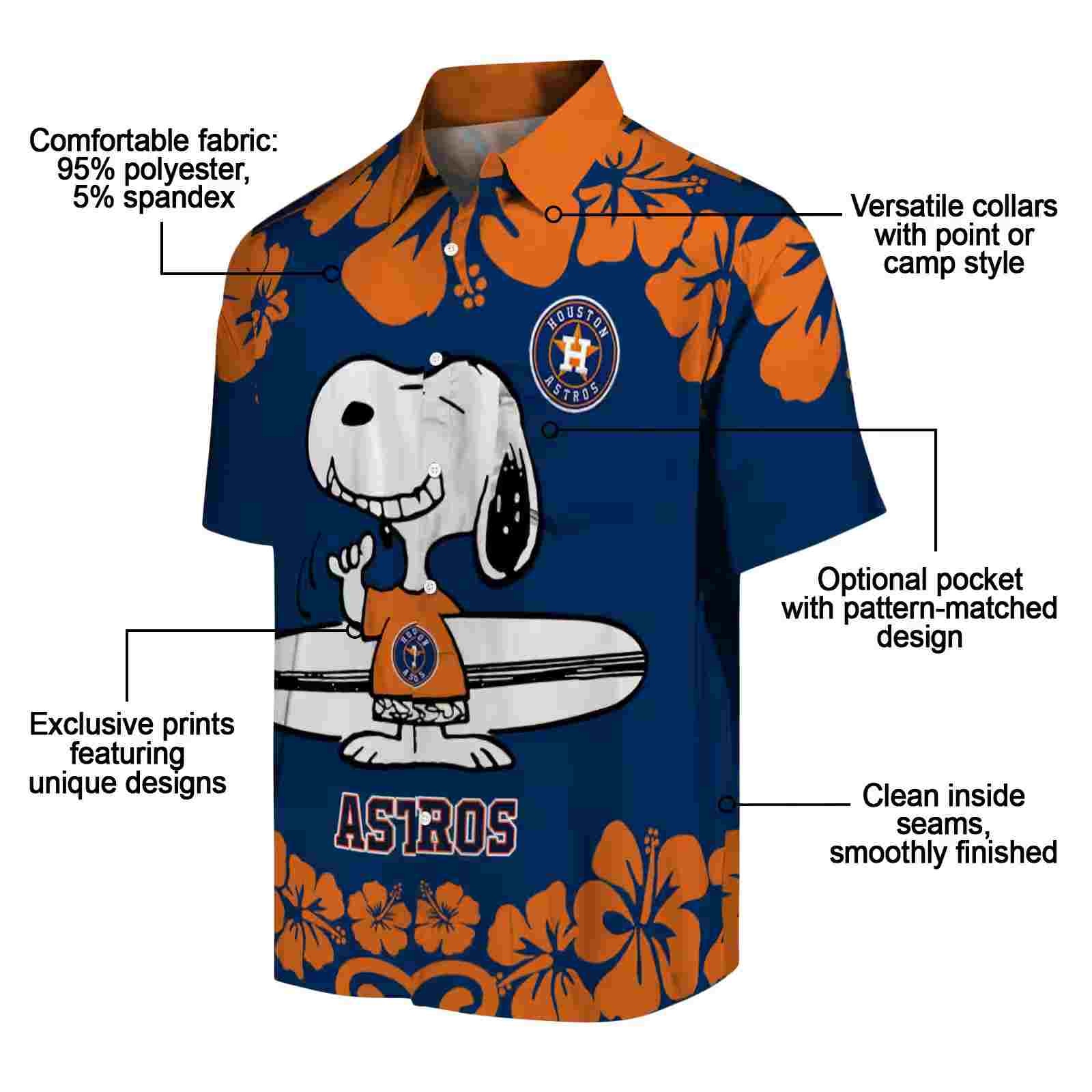 houston astros snoopy surf blue white hawaiian shirt new arrival