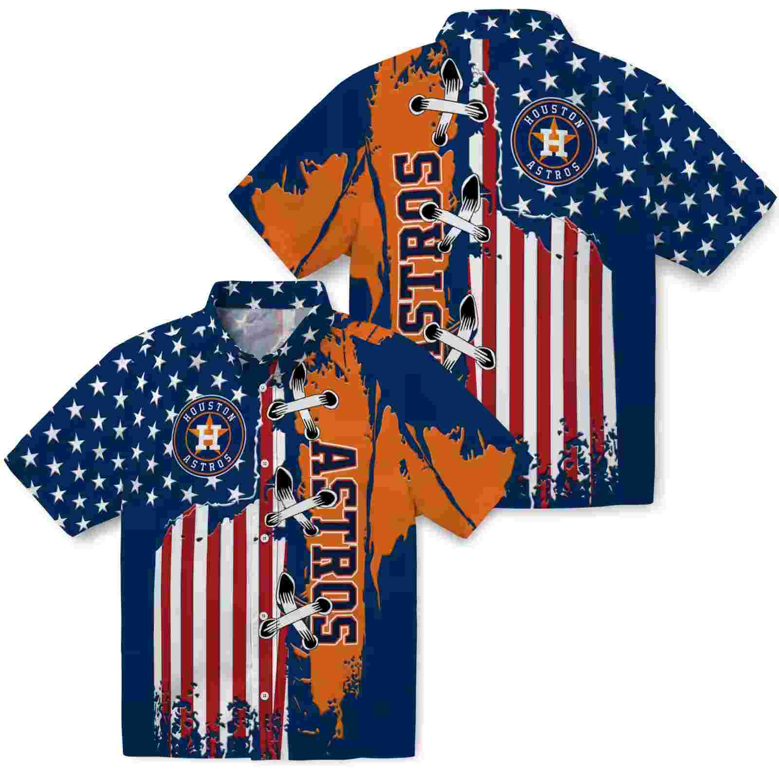 houston astros stitched flag blue hawaiian shirt high quality