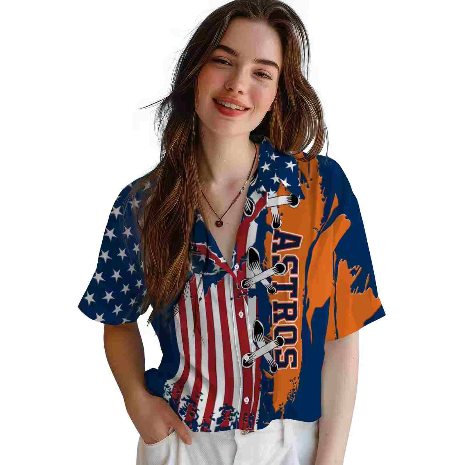 houston astros stitched flag blue hawaiian shirt latest model