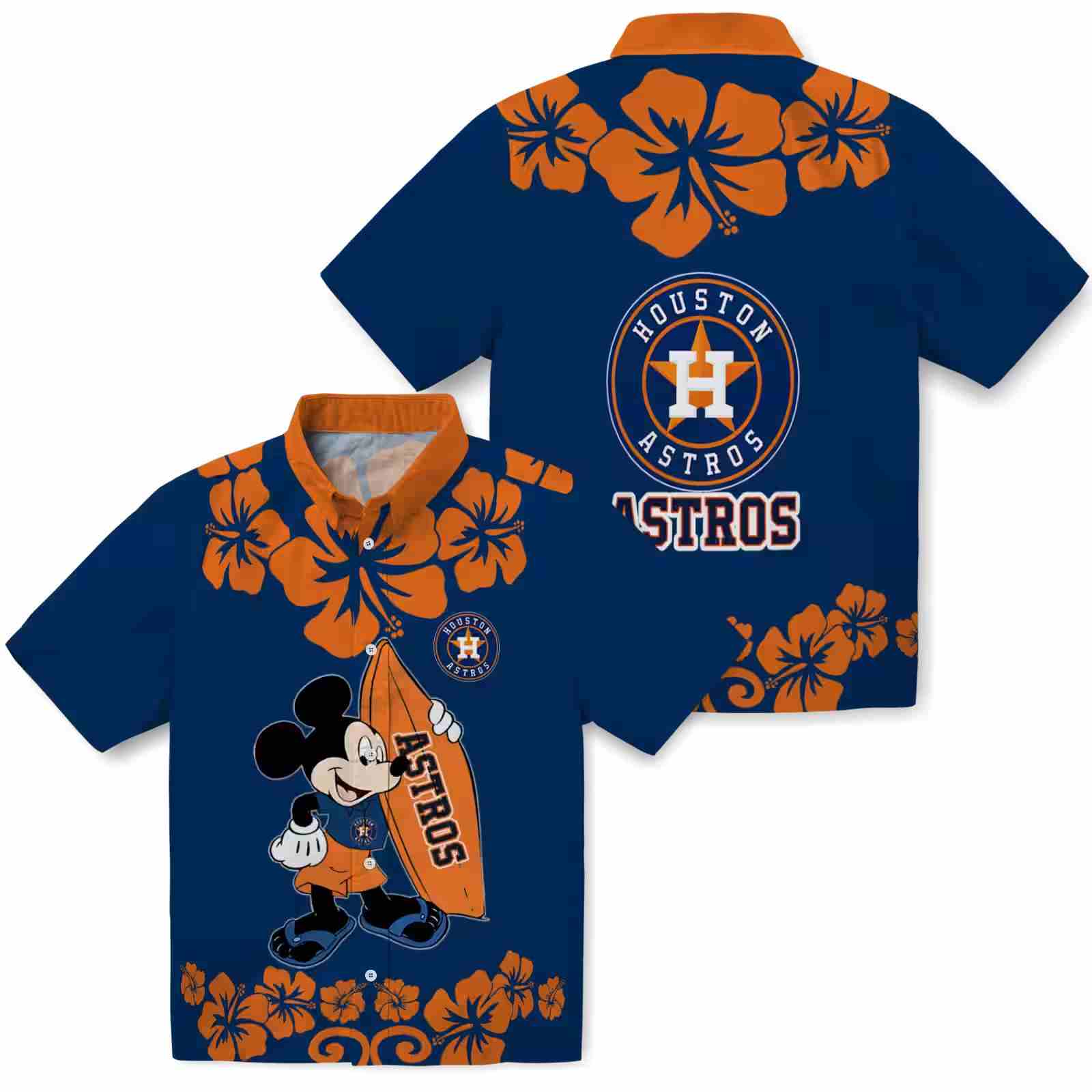 houston astros surfing mickey blue hawaiian shirt high quality