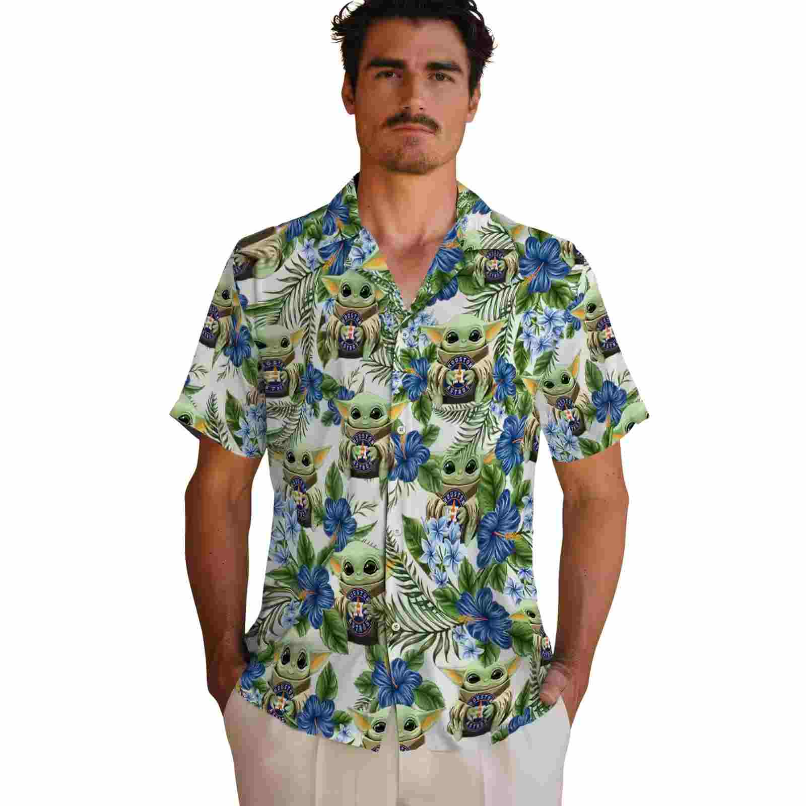 houston astros tropical yoda green hawaiian shirt fashion forward