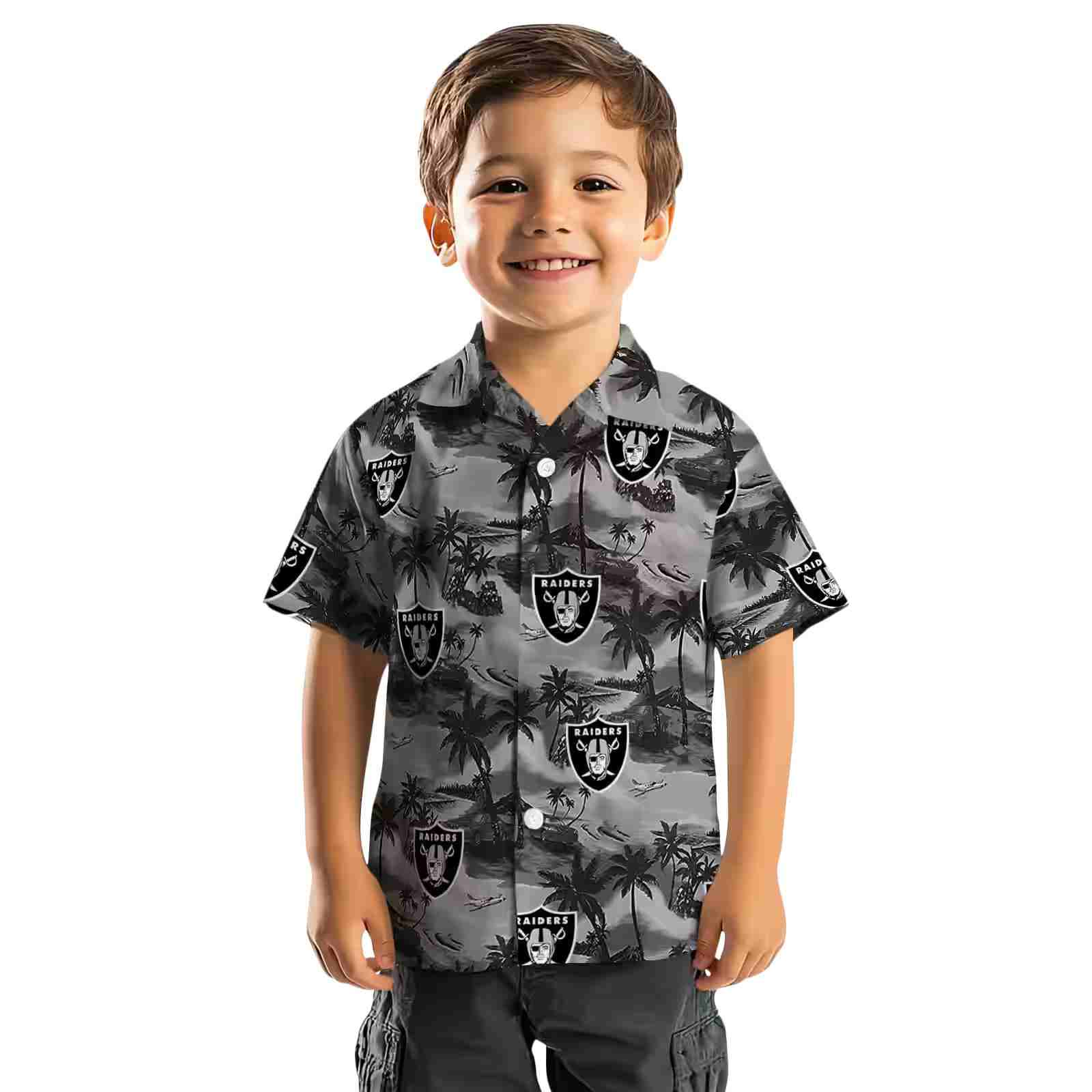 las vegas raiders coastal palms black hawaiian shirt top rated