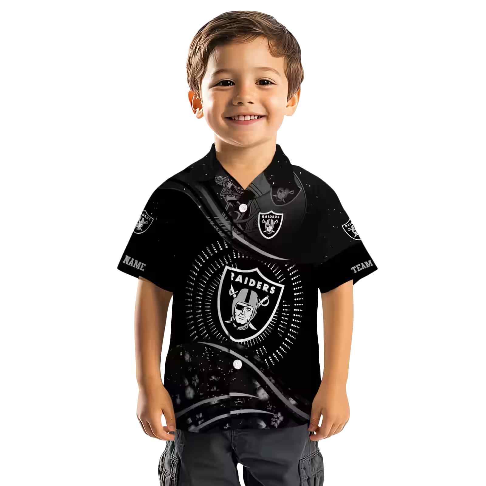 las vegas raiders football wave black hawaiian shirt top rated