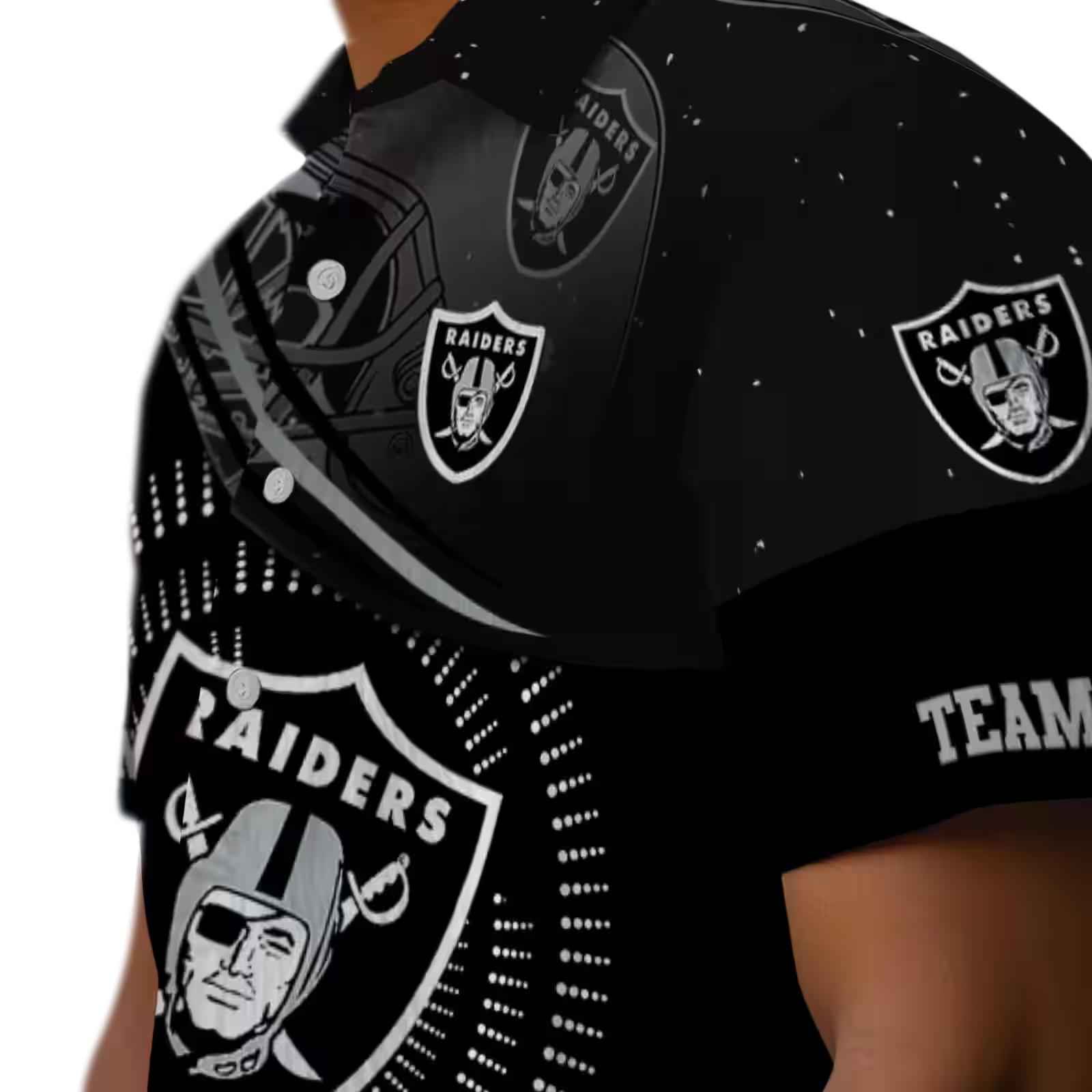 las vegas raiders football wave black hawaiian shirt trendy