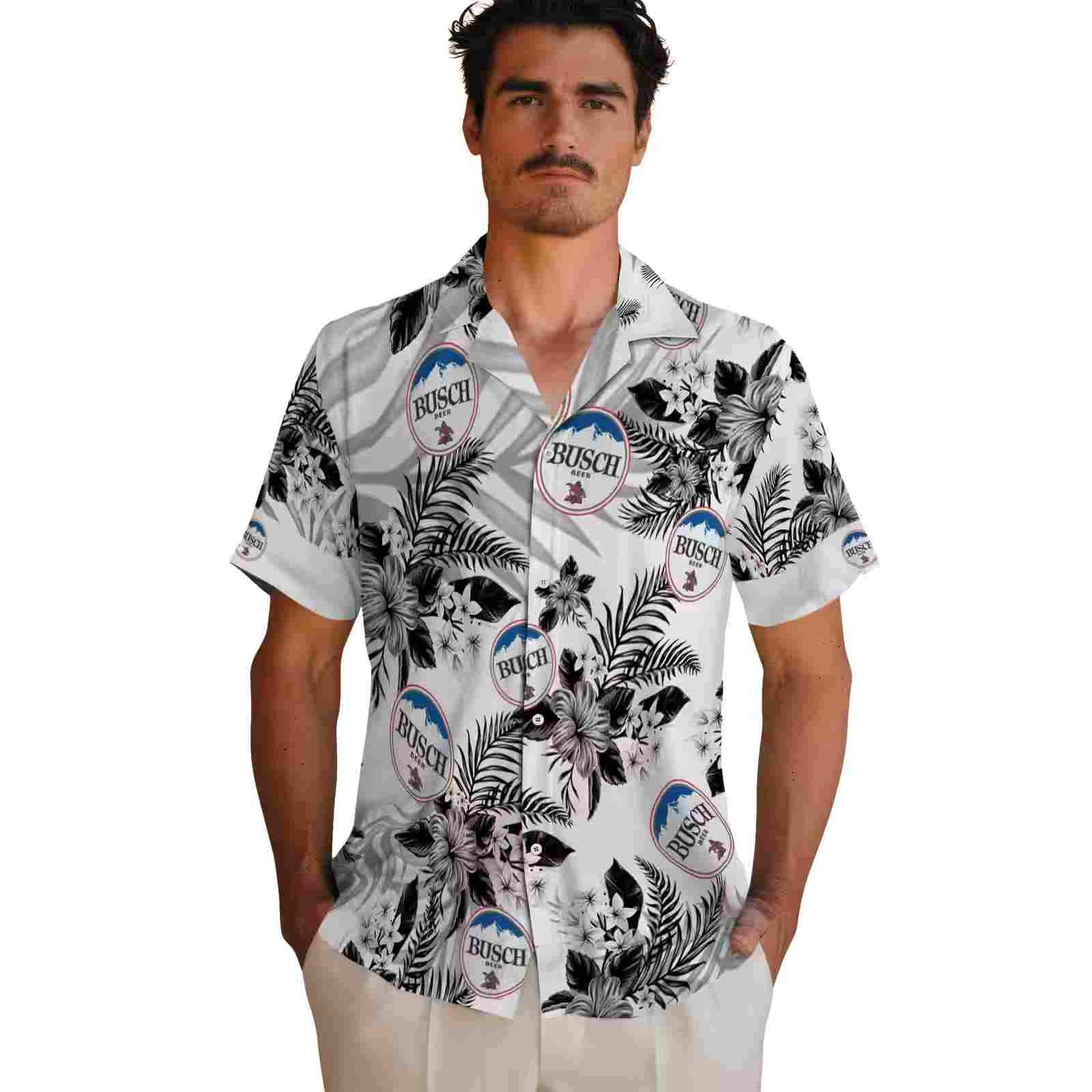 las vegas raiders hibiscus palm leaves black white hawaiian shirt fashion forward