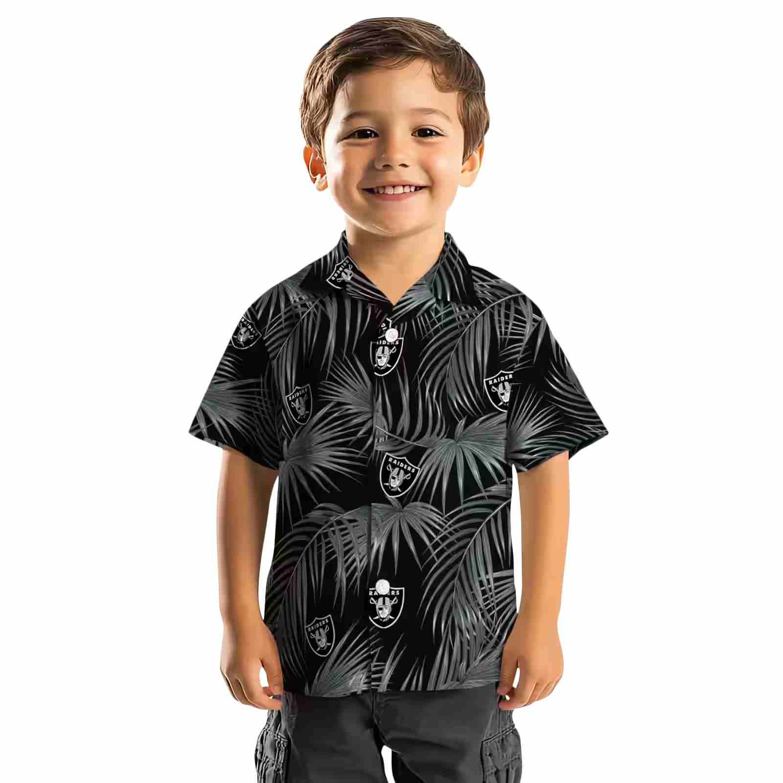 las vegas raiders leafy palms black hawaiian shirt top rated