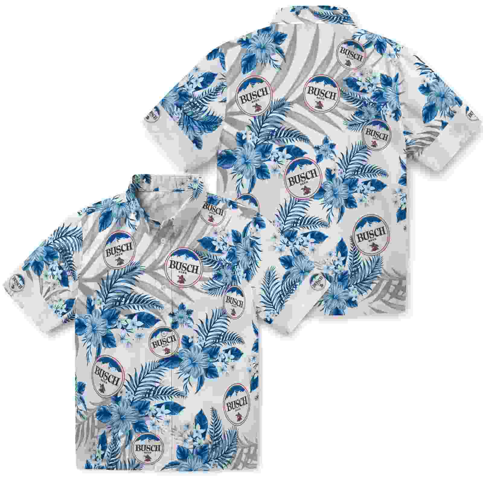 los angeles dodgers hibiscus palm leaves blue white hawaiian shirt high quality