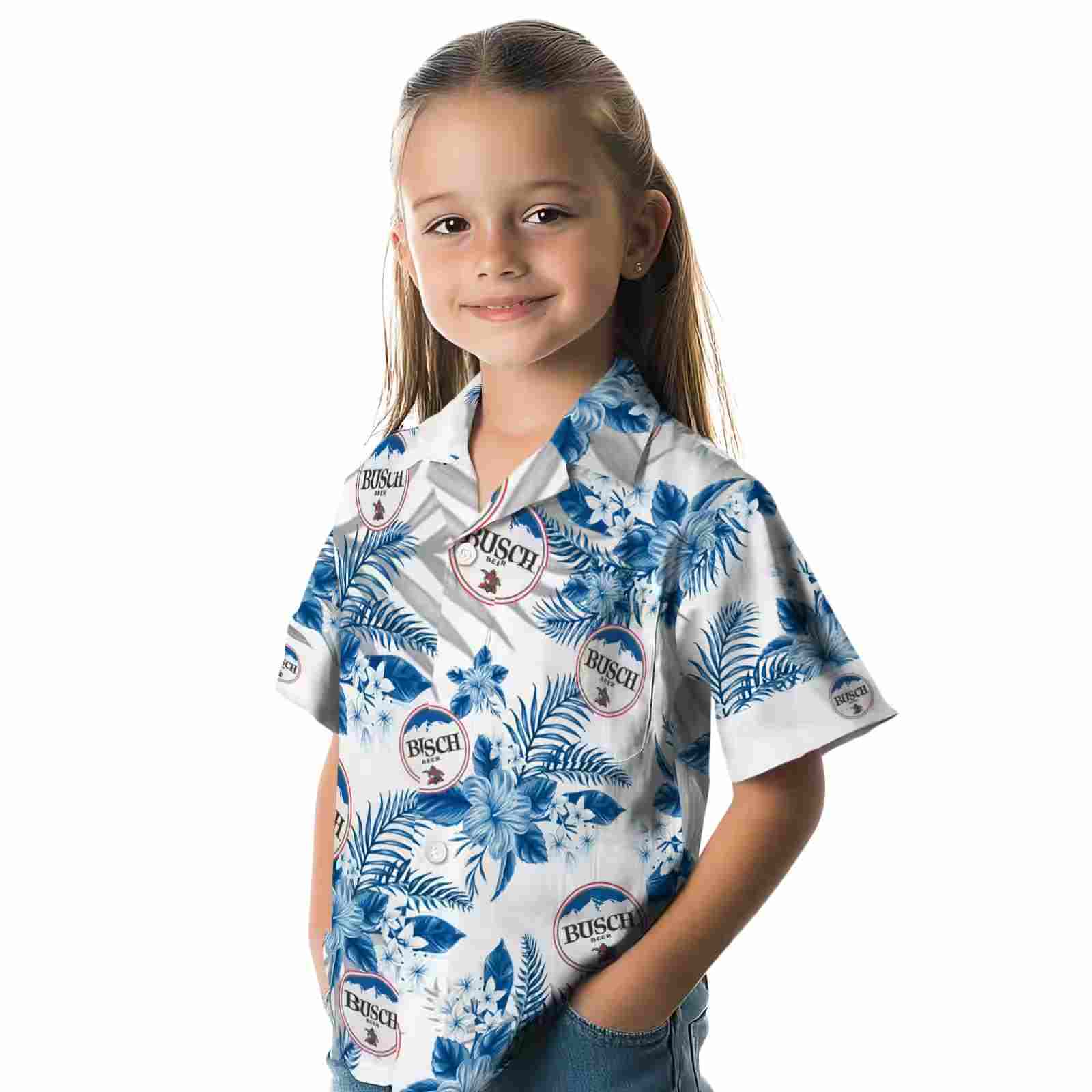 los angeles dodgers hibiscus palm leaves blue white hawaiian shirt premium grade