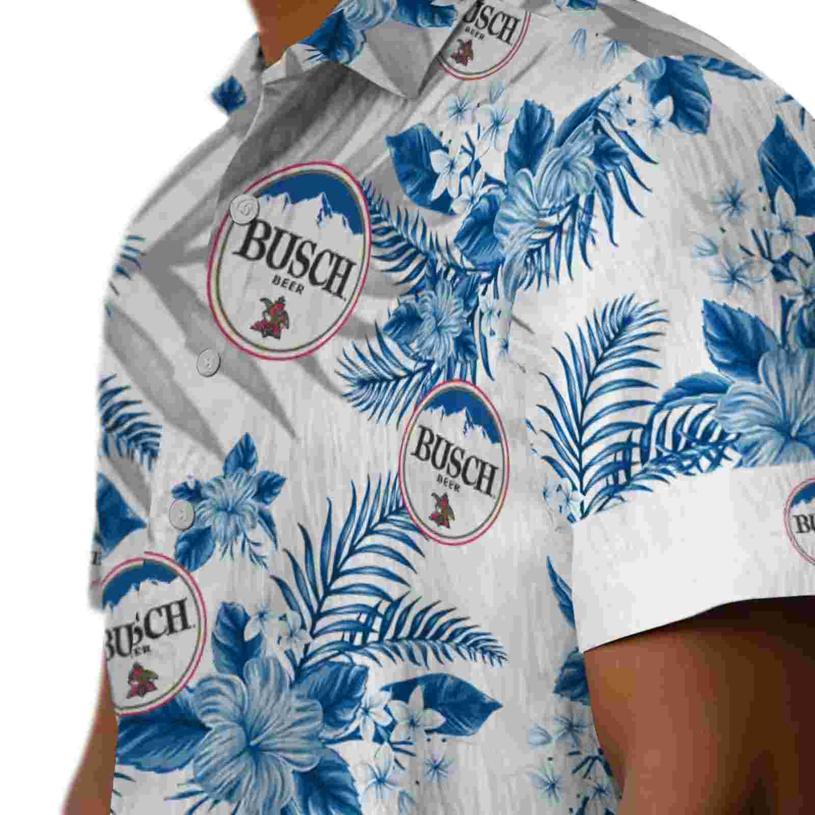 los angeles dodgers hibiscus palm leaves blue white hawaiian shirt trendy