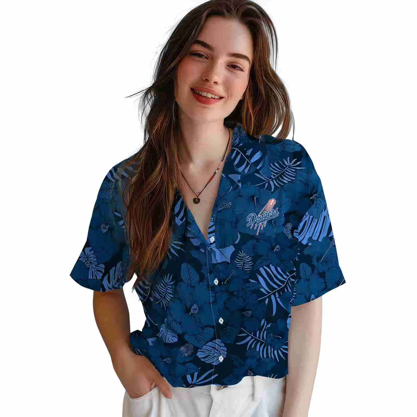 los angeles dodgers jungle vibes blue hawaiian shirt latest model