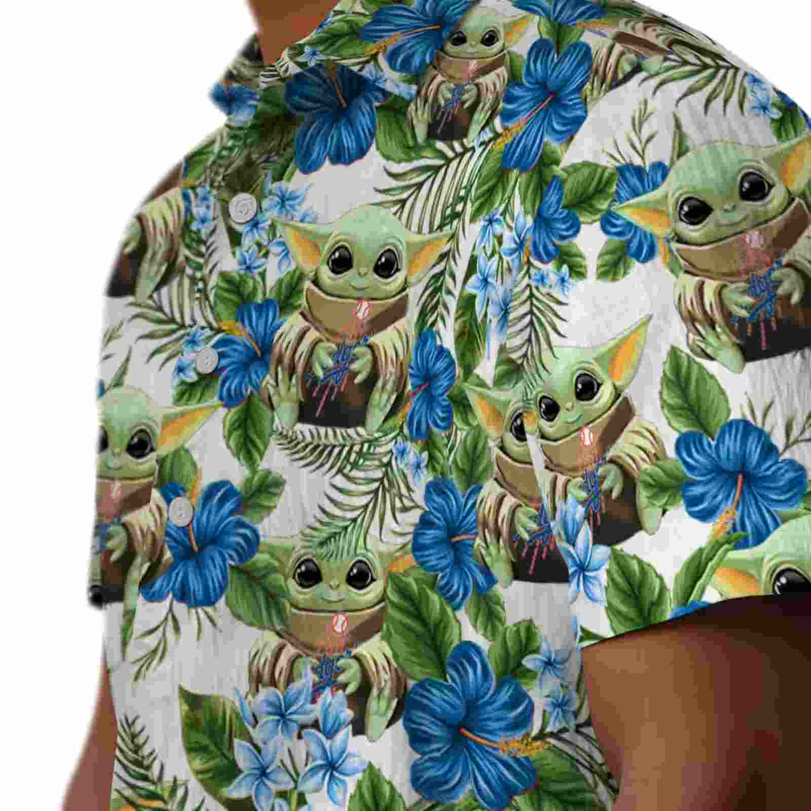 los angeles dodgers tropical yoda green hawaiian shirt trendy