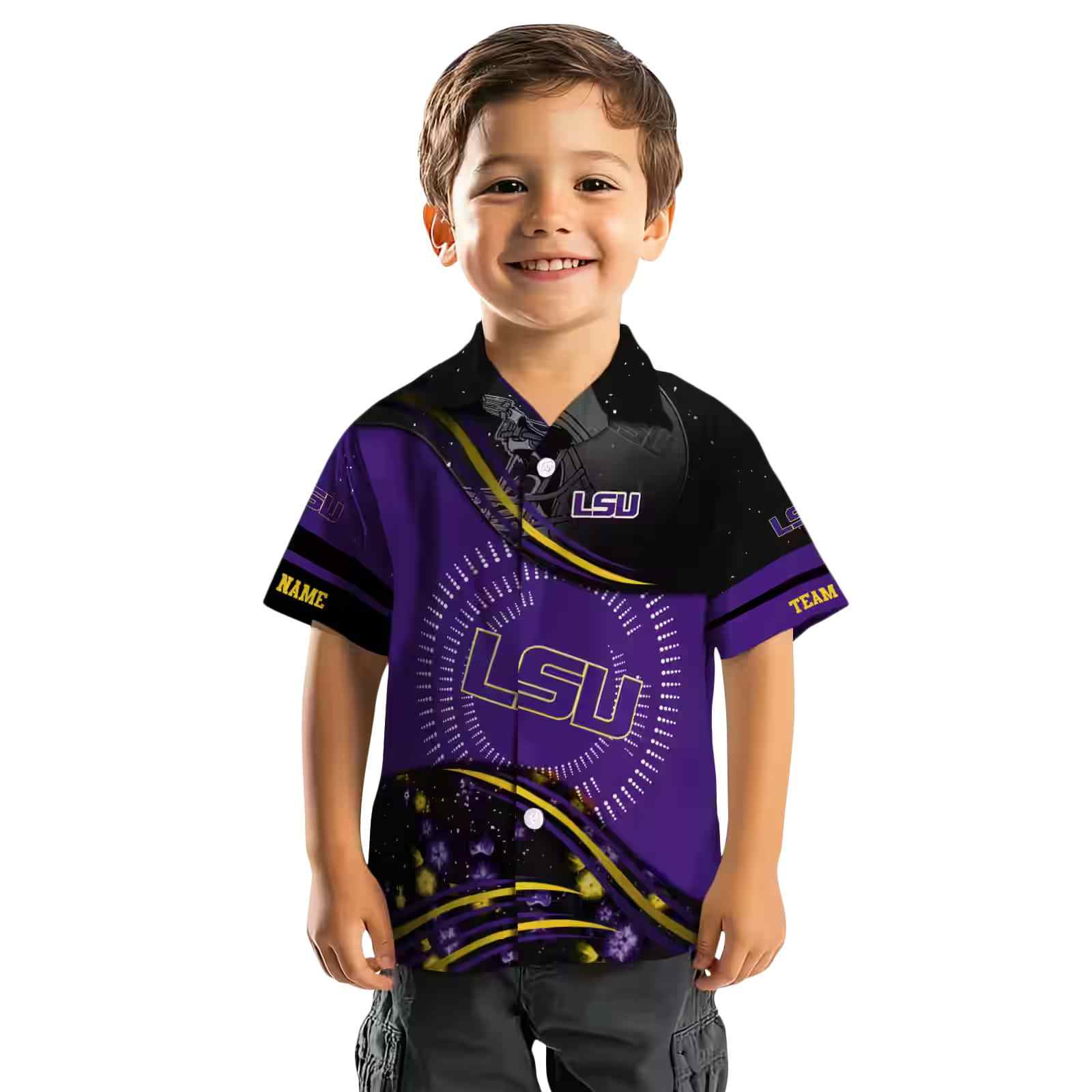 lsu tigers football wave purple black hawaiian shirt top rated