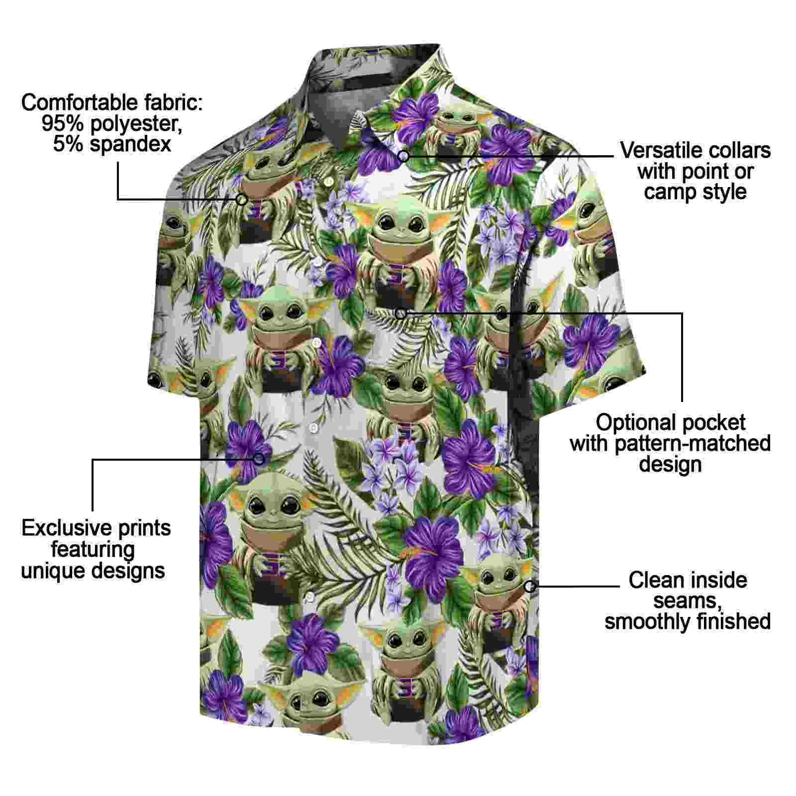 lsu tigers tropical yoda green hawaiian shirt new arrival