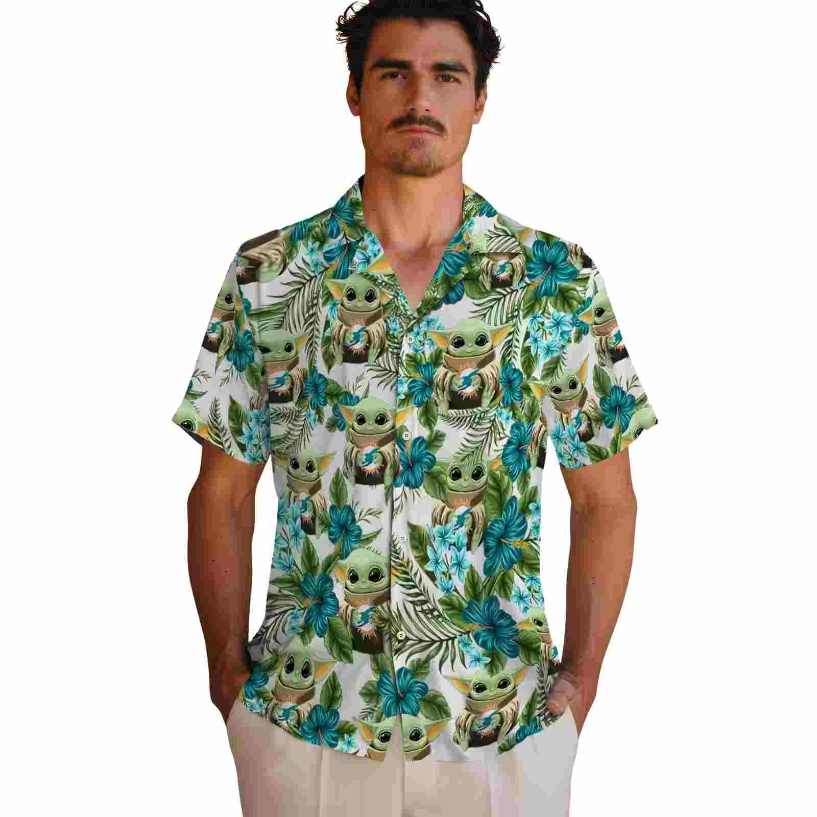 miami dolphins tropical yoda green hawaiian shirt fashion forward