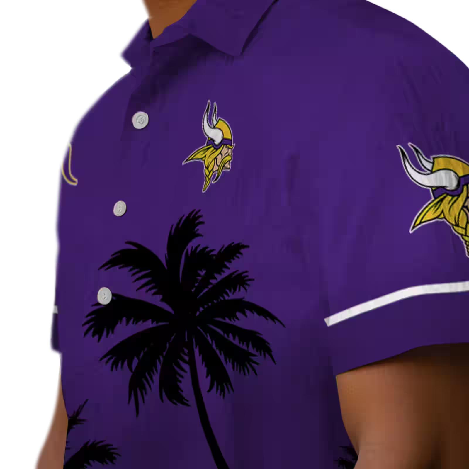 minnesota vikings beach sunset purple black hawaiian shirt trendy