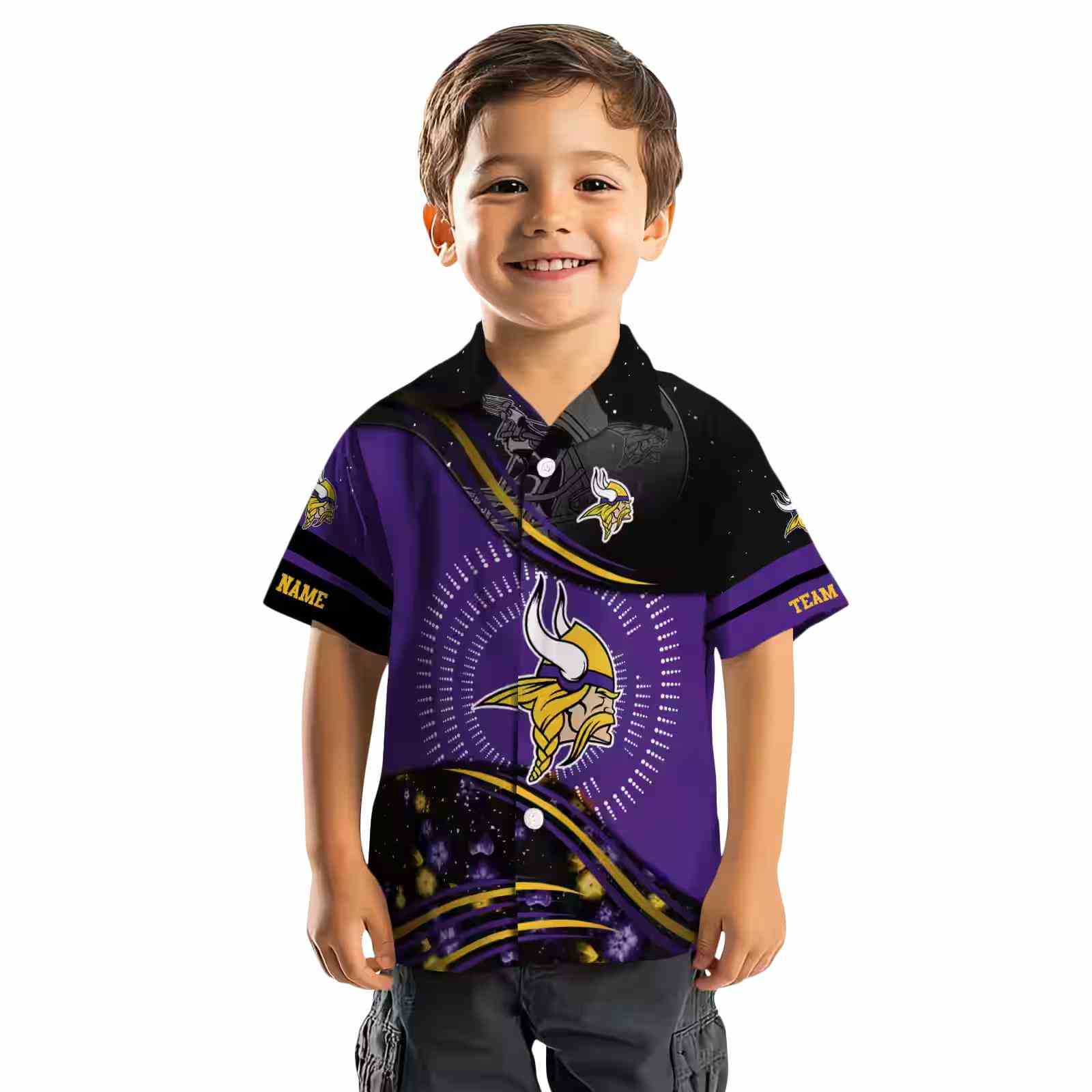 minnesota vikings football wave purple black hawaiian shirt top rated