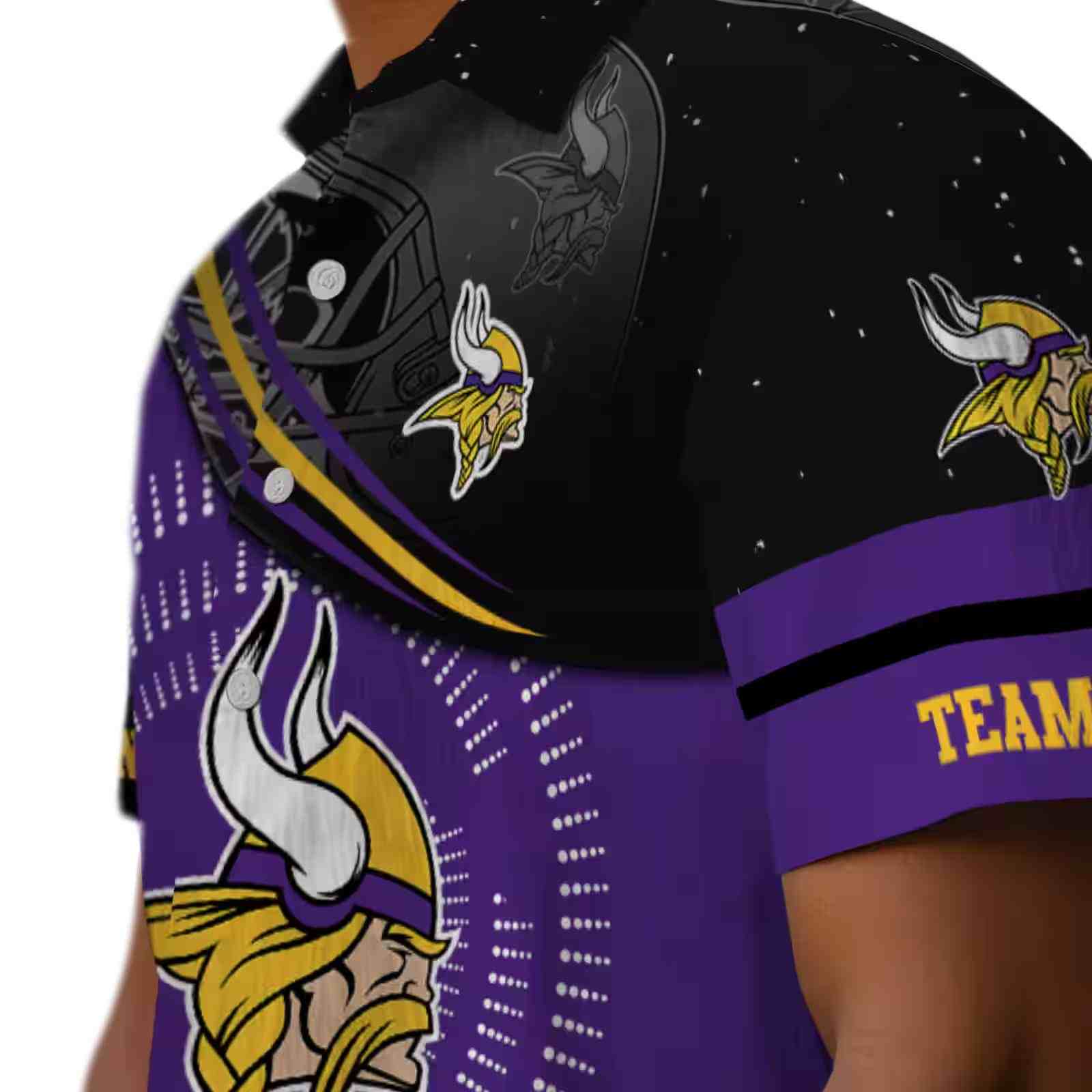 minnesota vikings football wave purple black hawaiian shirt trendy