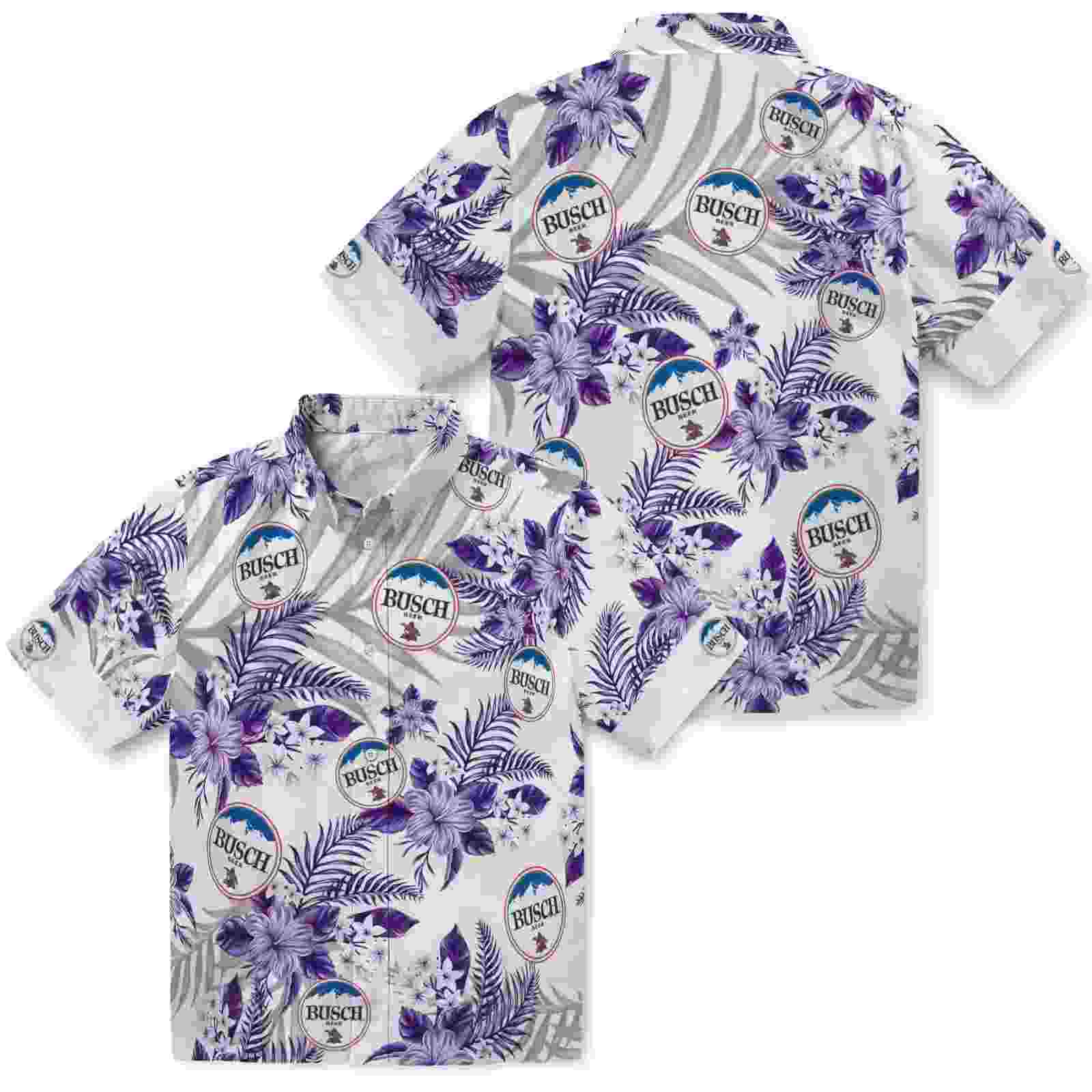 minnesota vikings hibiscus palm leaves purple white hawaiian shirt high quality