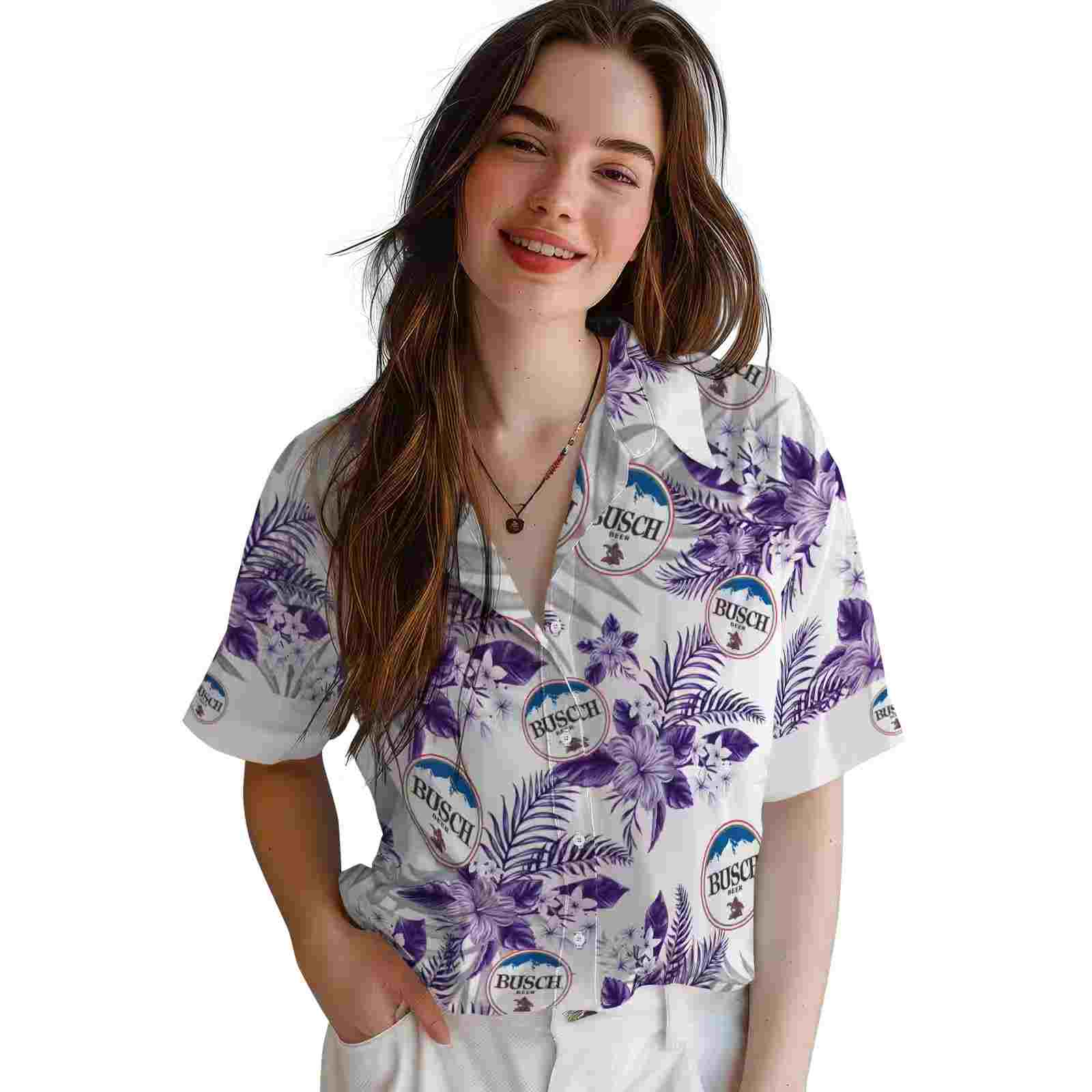 minnesota vikings hibiscus palm leaves purple white hawaiian shirt latest model