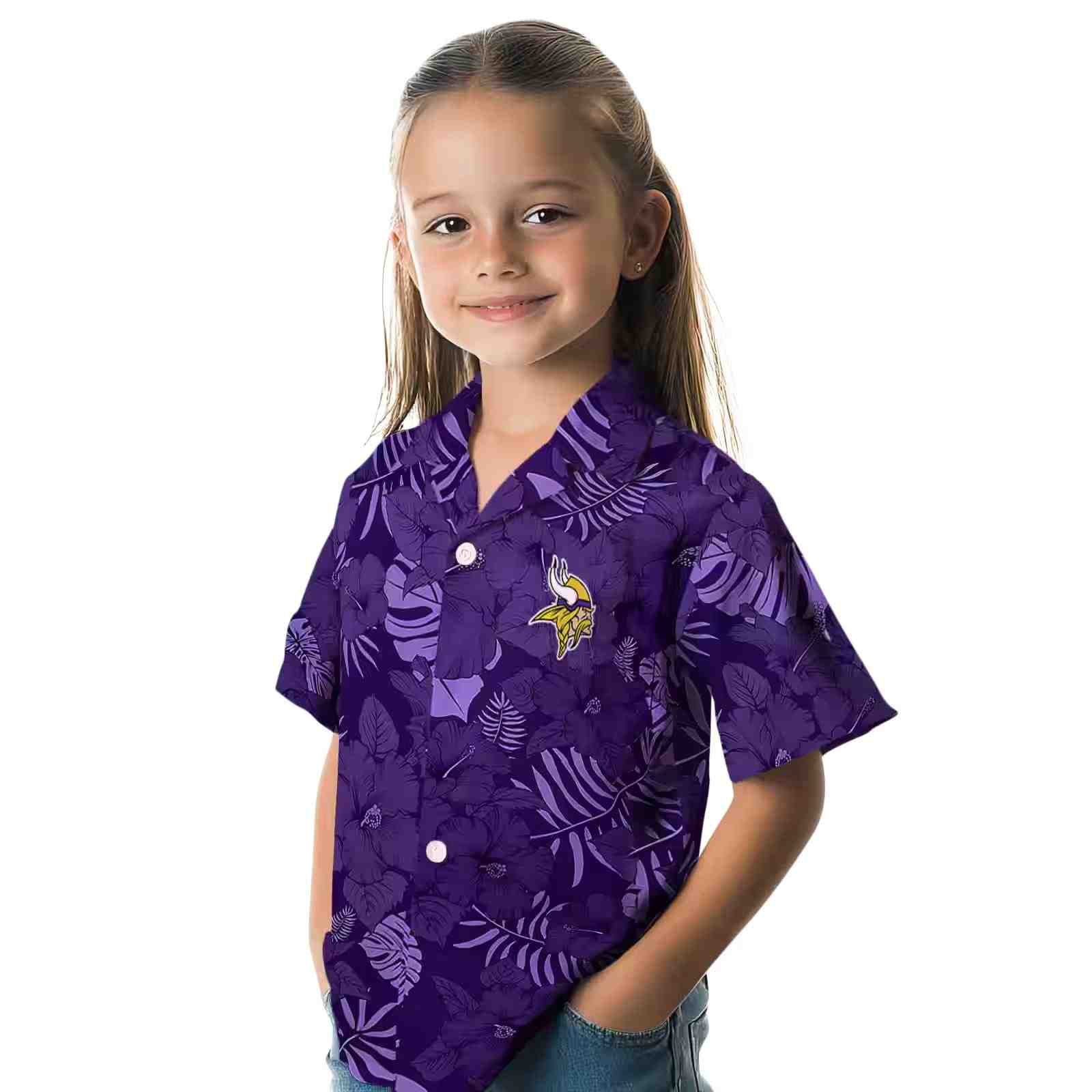 minnesota vikings jungle vibes purple hawaiian shirt premium grade