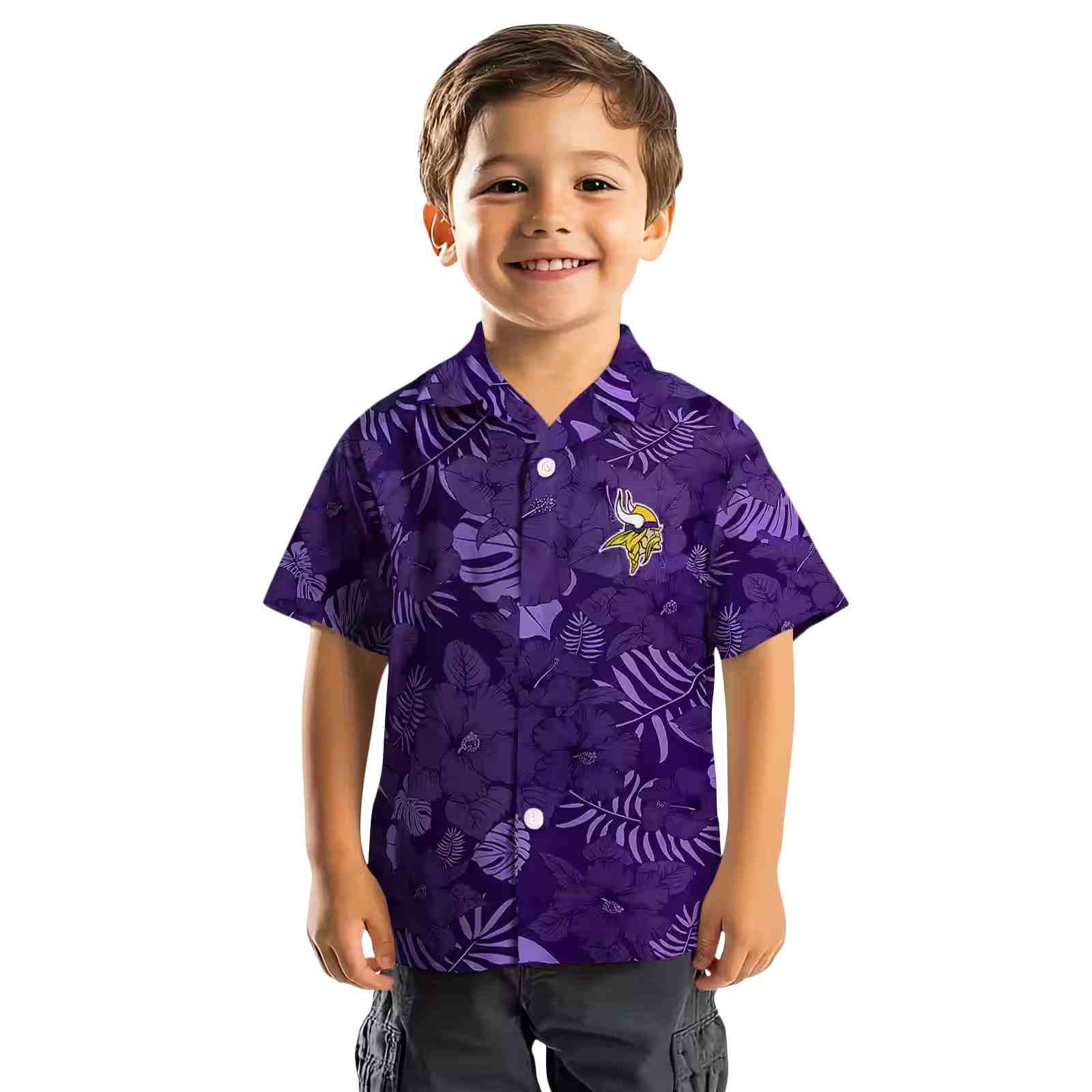 minnesota vikings jungle vibes purple hawaiian shirt top rated