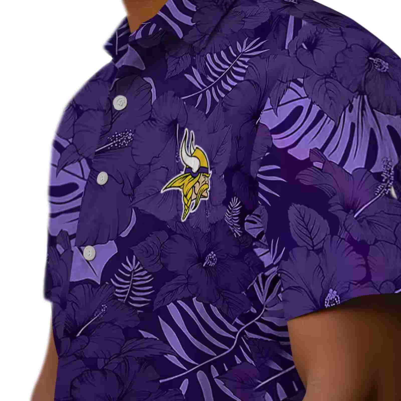 minnesota vikings jungle vibes purple hawaiian shirt trendy