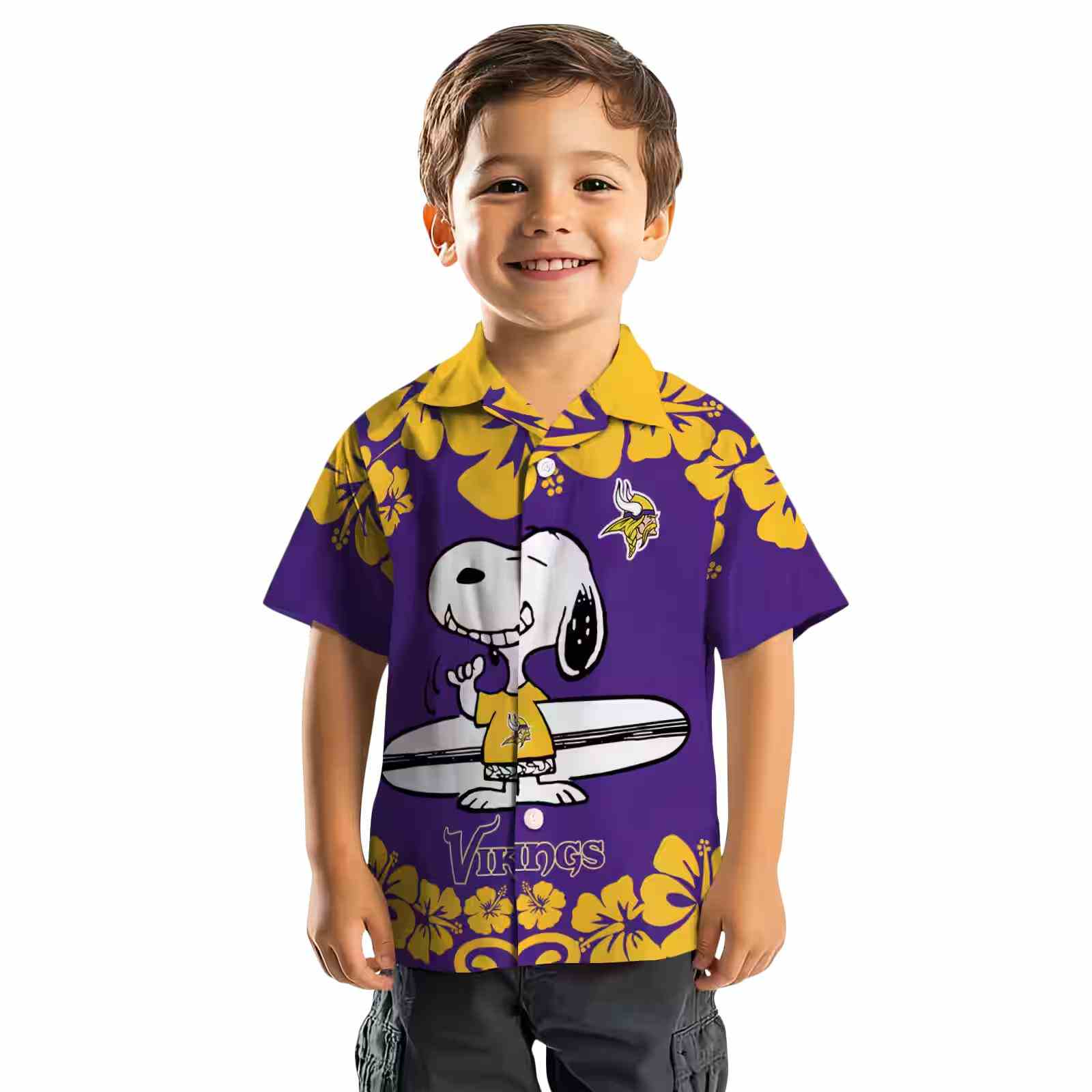 minnesota vikings snoopy surf purple white hawaiian shirt top rated