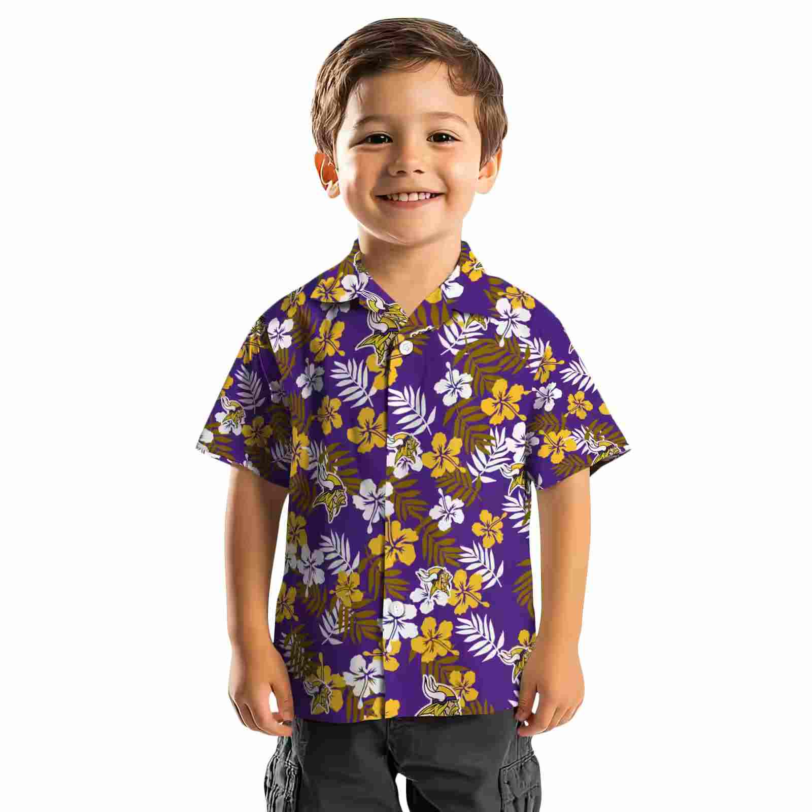 minnesota vikings tropical floral purple hawaiian shirt top rated