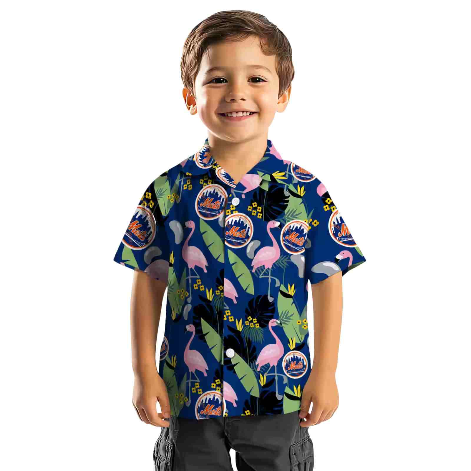 new york mets flamingo leaves blue hawaiian shirt top rated