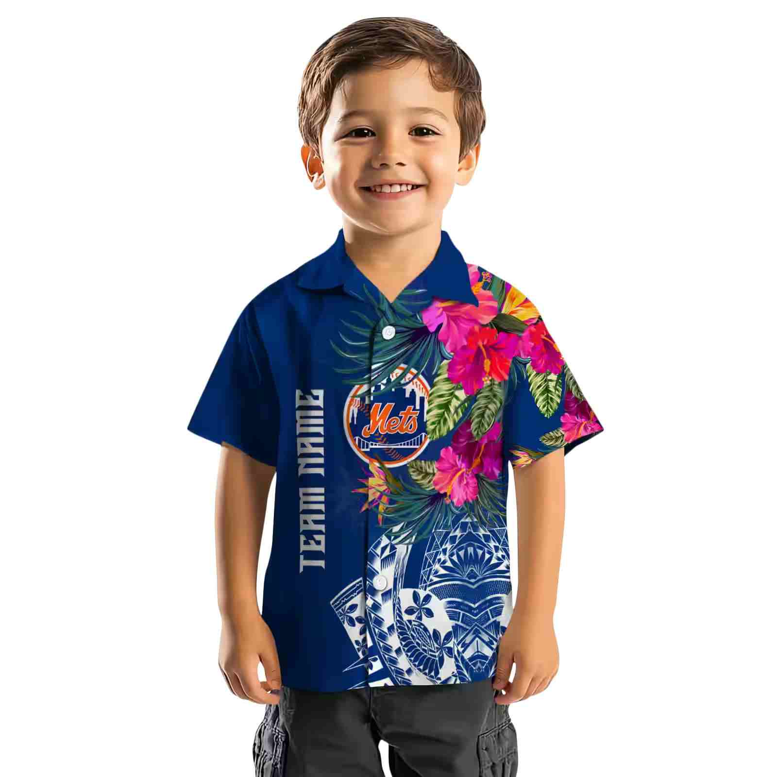 new york mets floral polynesian blue hawaiian shirt top rated