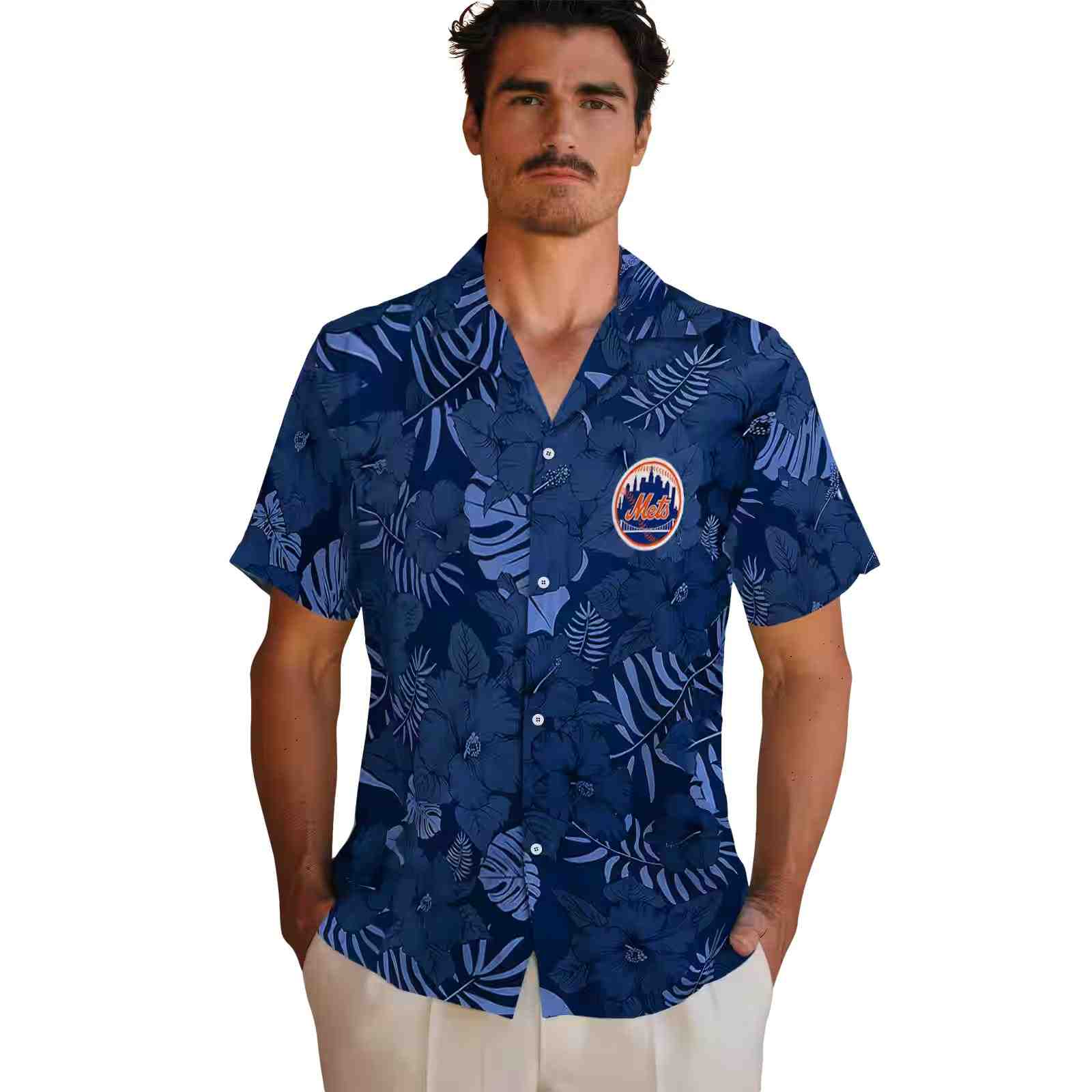 new york mets jungle vibes blue hawaiian shirt fashion forward