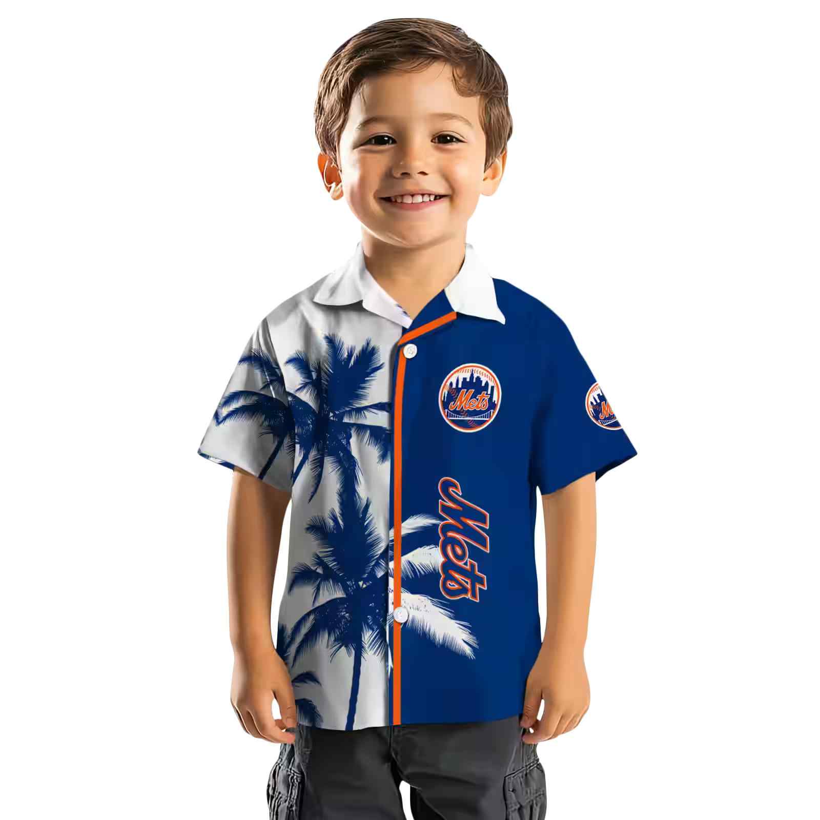 new york mets palm trees blue white hawaiian shirt top rated