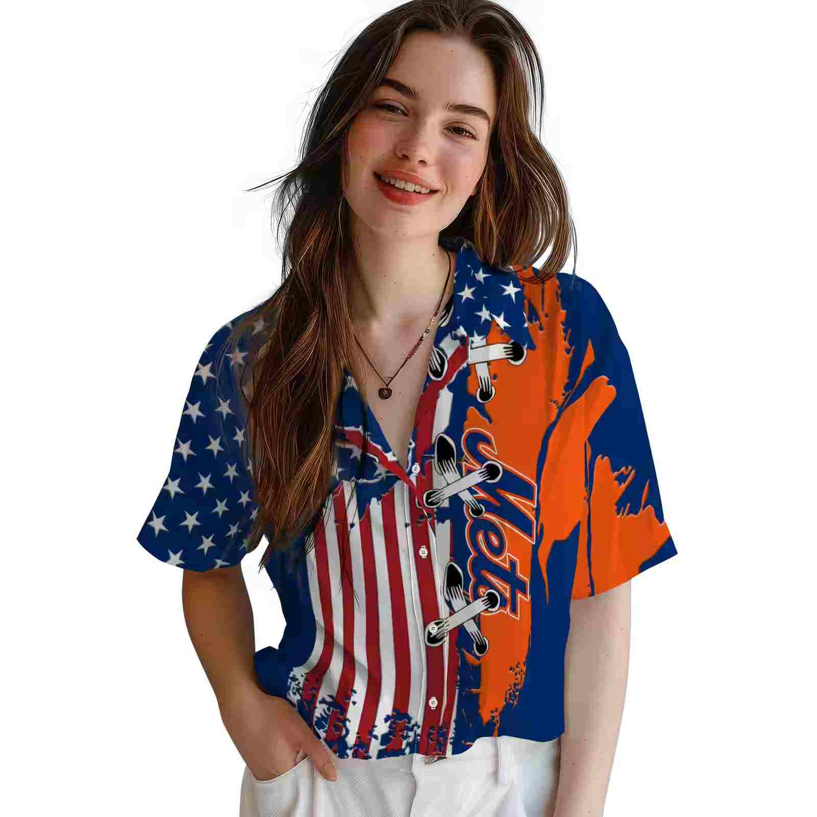 new york mets stitched flag blue hawaiian shirt latest model