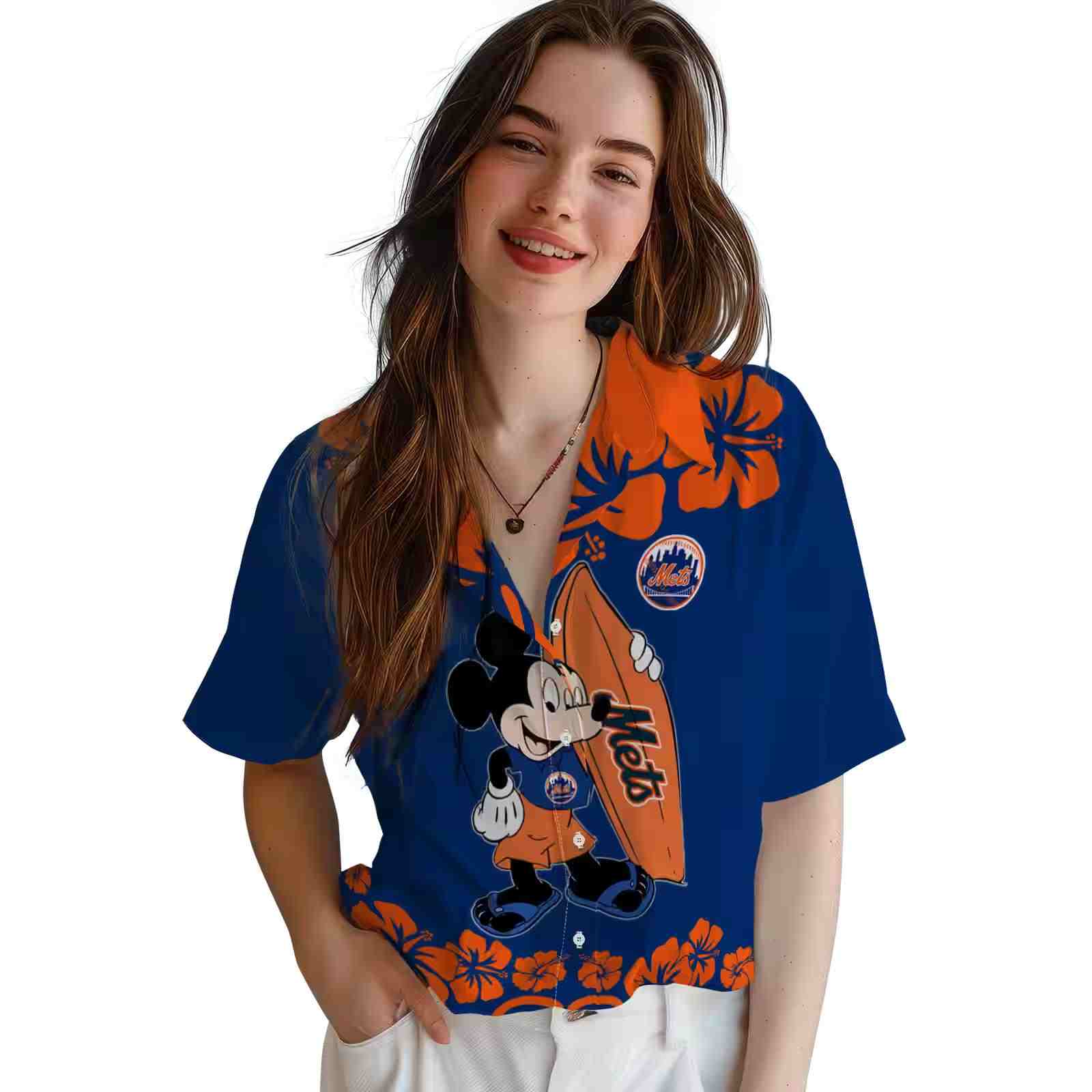 new york mets surfing mickey blue hawaiian shirt latest model